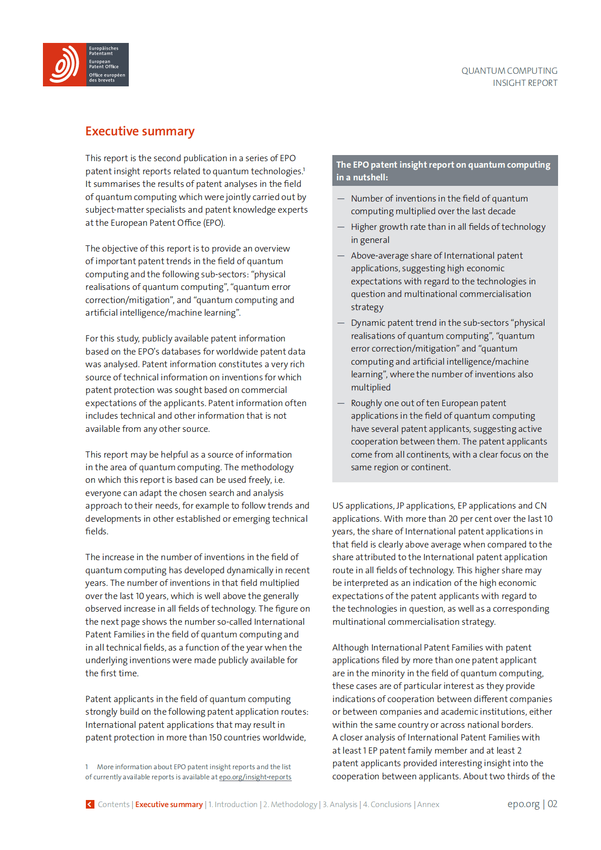 欧洲专利局：2023年量子技术专利洞察报告【英文版】 第2页