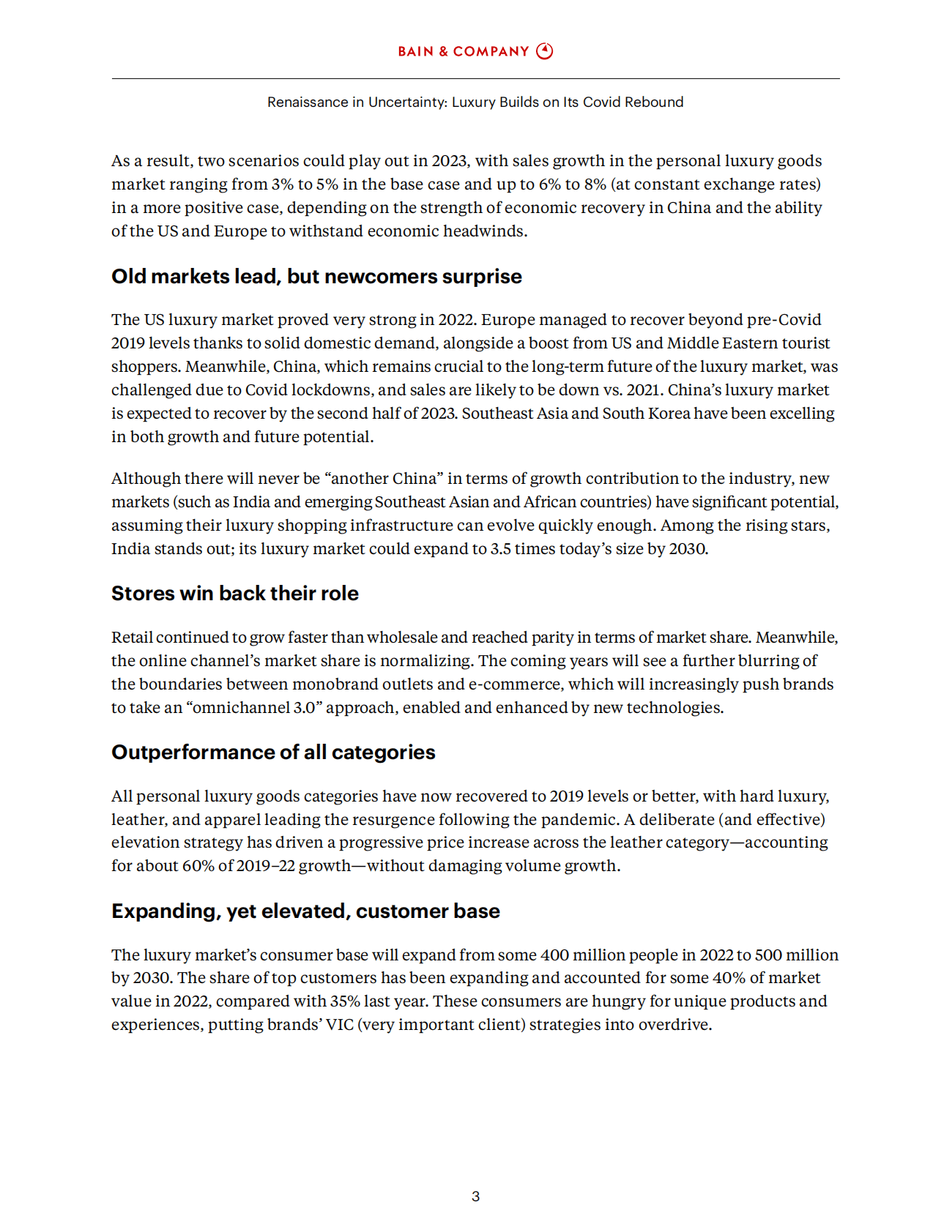 贝恩：2023全球奢侈品市场研究预测（英） 第5页