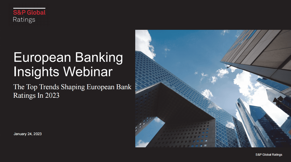 标普：2023年影响欧洲银行评级的主要趋势（英） 第1页