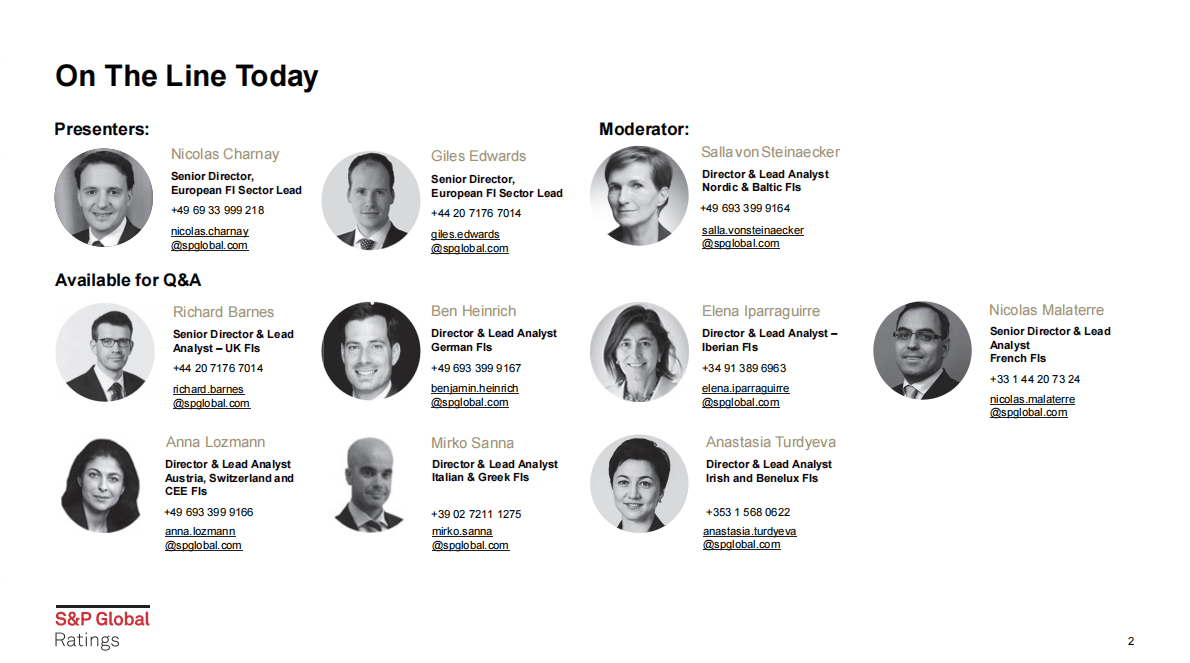 标普：2023年影响欧洲银行评级的主要趋势（英） 第2页