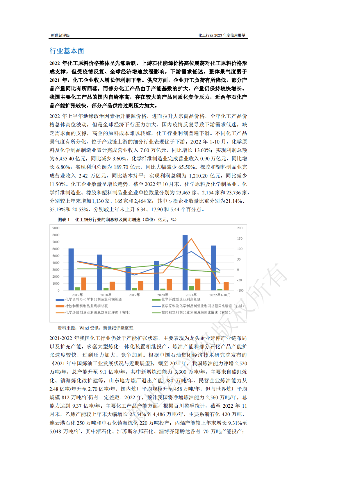新世纪评级：化工行业2023年度信用展望 第2页