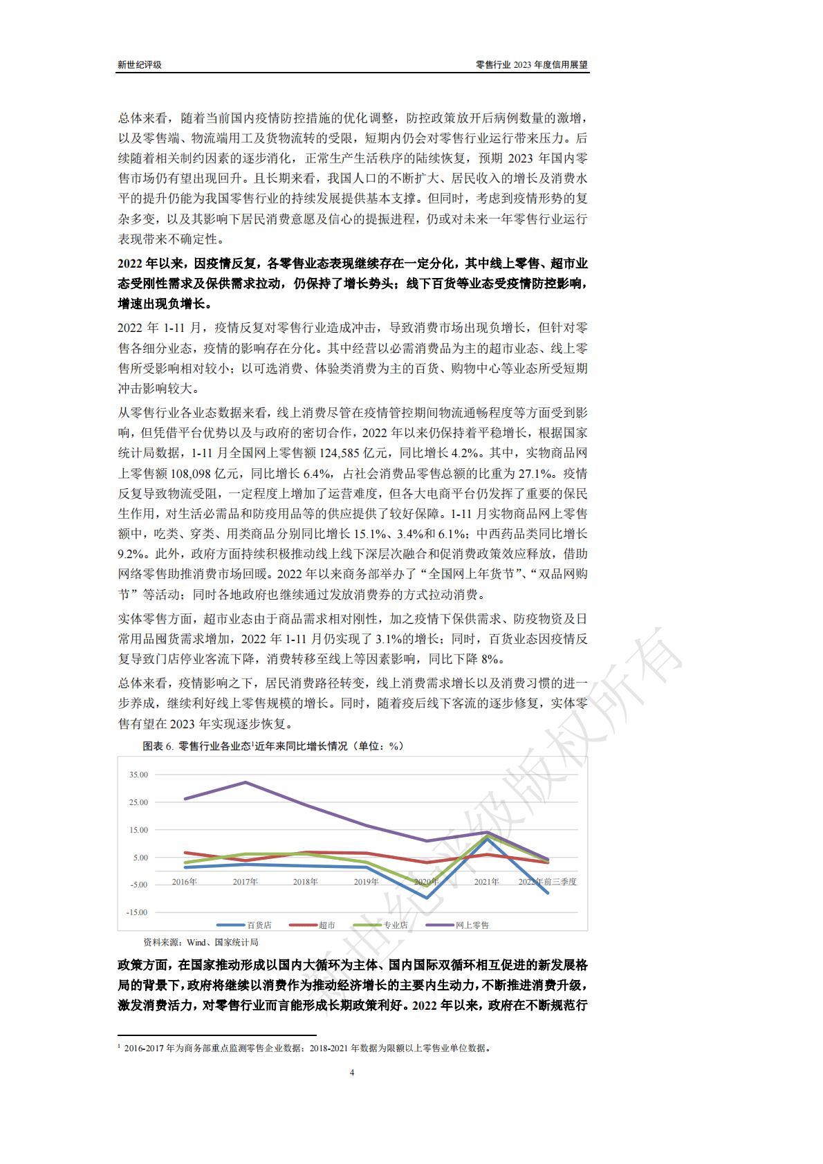 新世纪评级：零售行业2023年度信用展望 第4页