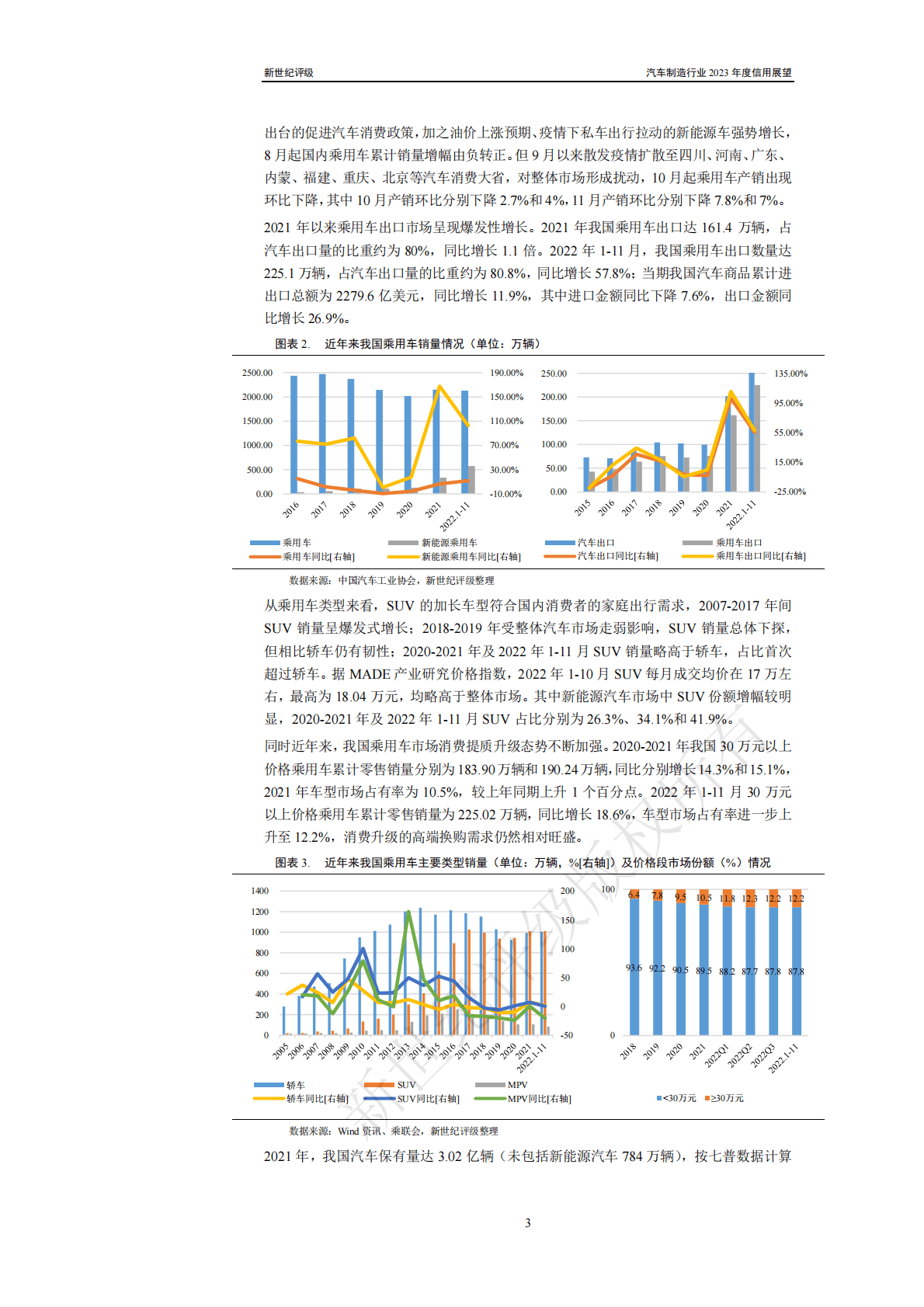 新世纪评级：汽车制造行业2023年度信用展望 第3页