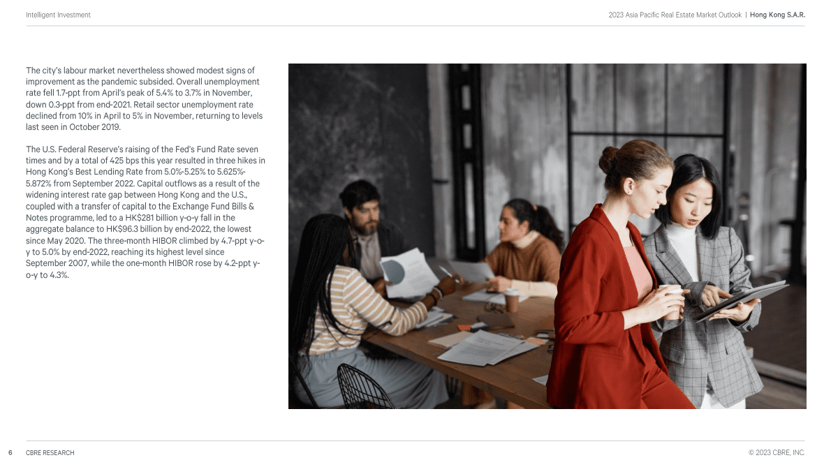 世邦魏理仕：2022年香港房地产市场回顾与2023年展望（英） 第6页