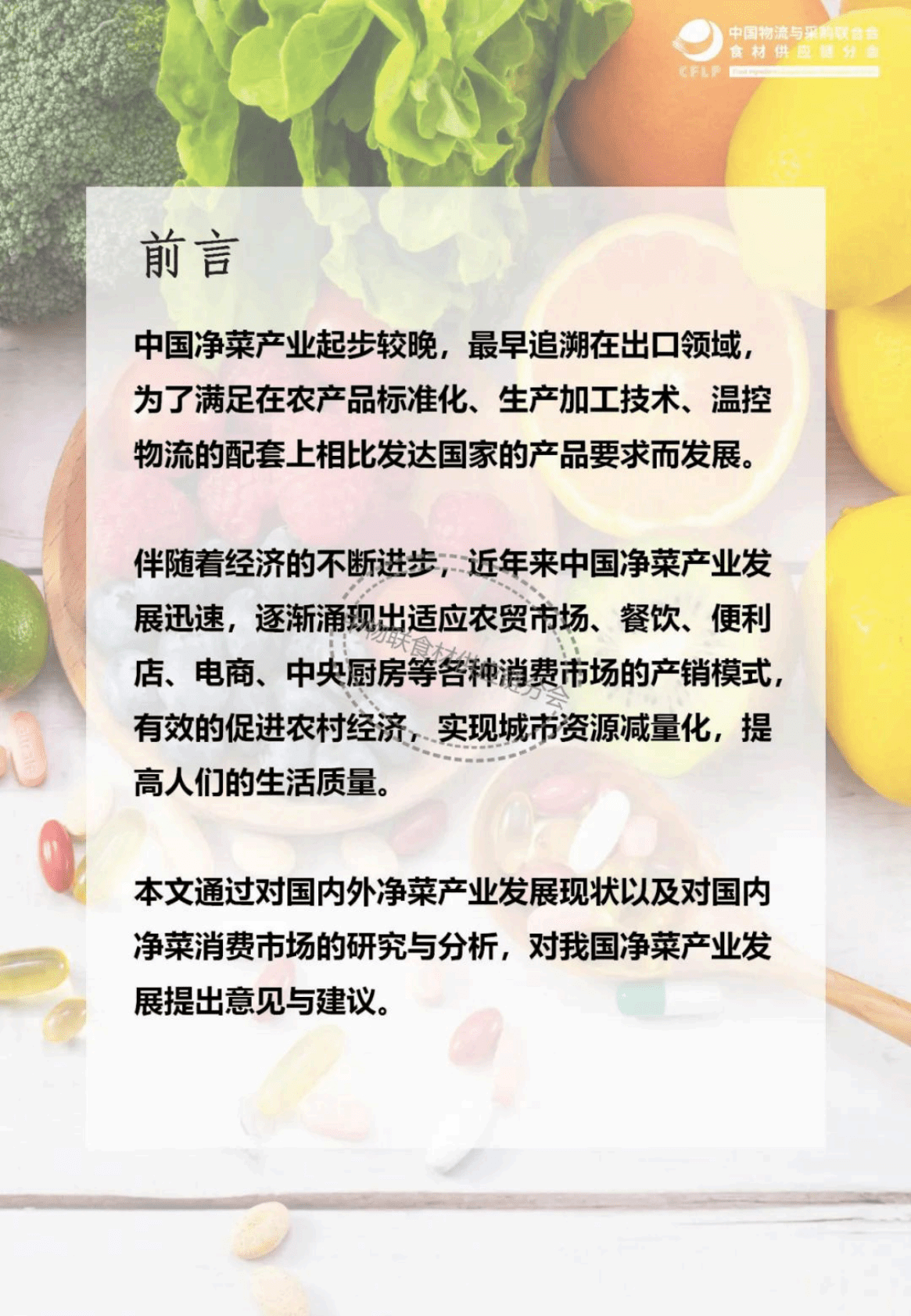中物联食材供应链分会：中国净菜市场及行业发展现状与发展趋势分析 第3页