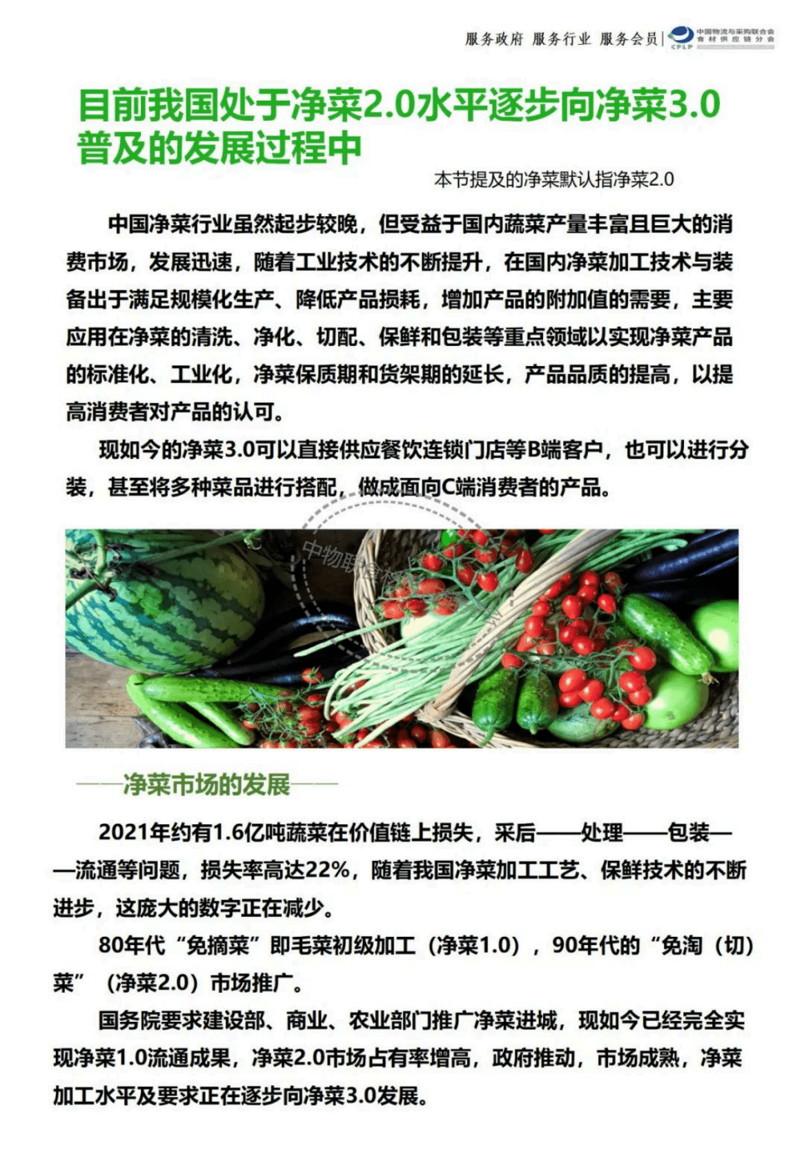 中物联食材供应链分会：中国净菜市场及行业发展现状与发展趋势分析 第6页