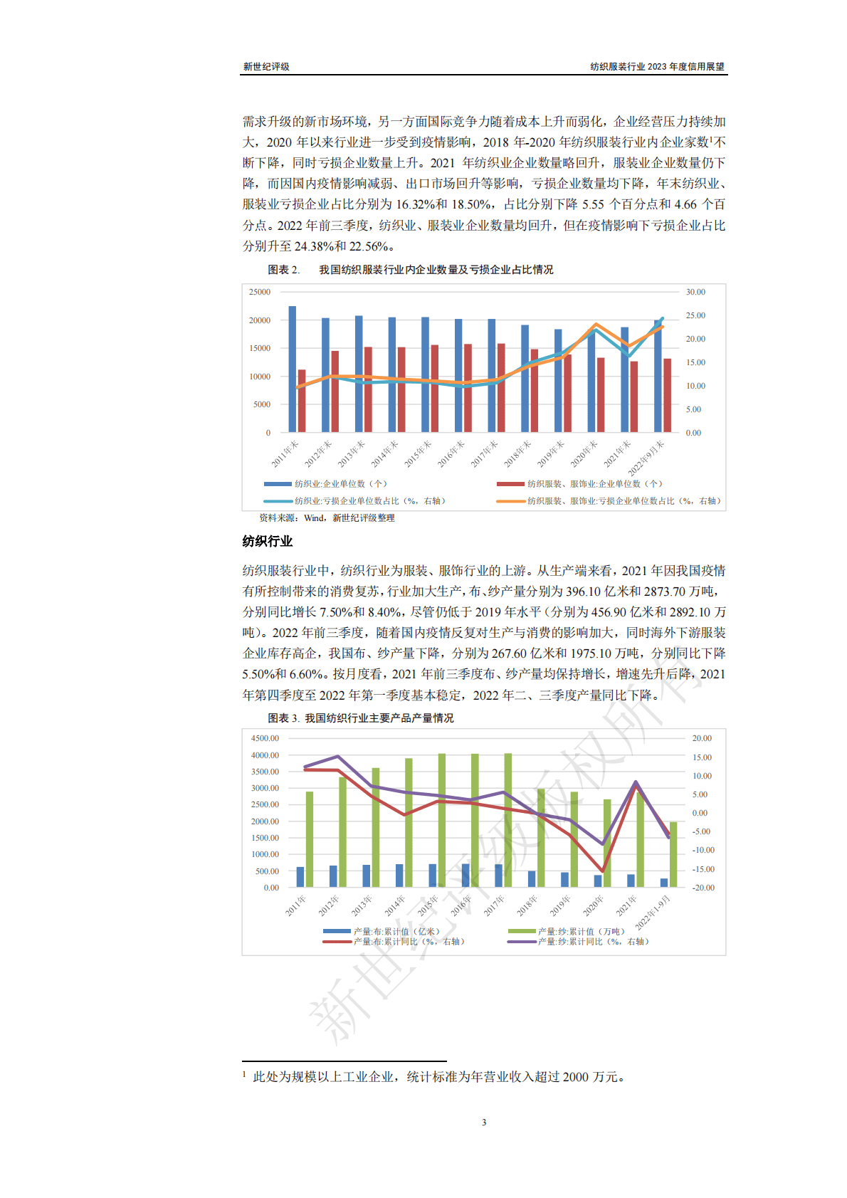新世纪评级：纺织服装行业2023年度信用展望 第3页