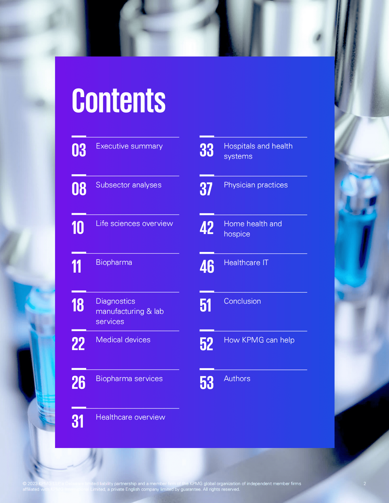 KPMG：2023年医疗保健和生命科学投资展望（英） 第2页