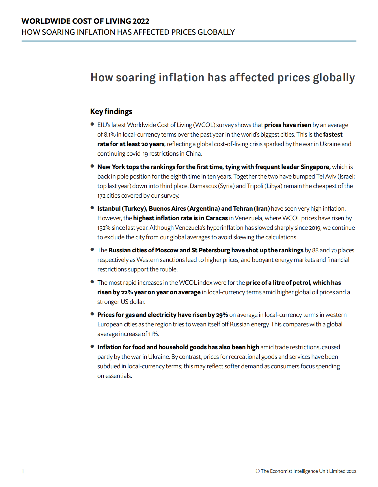 经济学人：2022年全球生活成本调查【英文版】 第3页