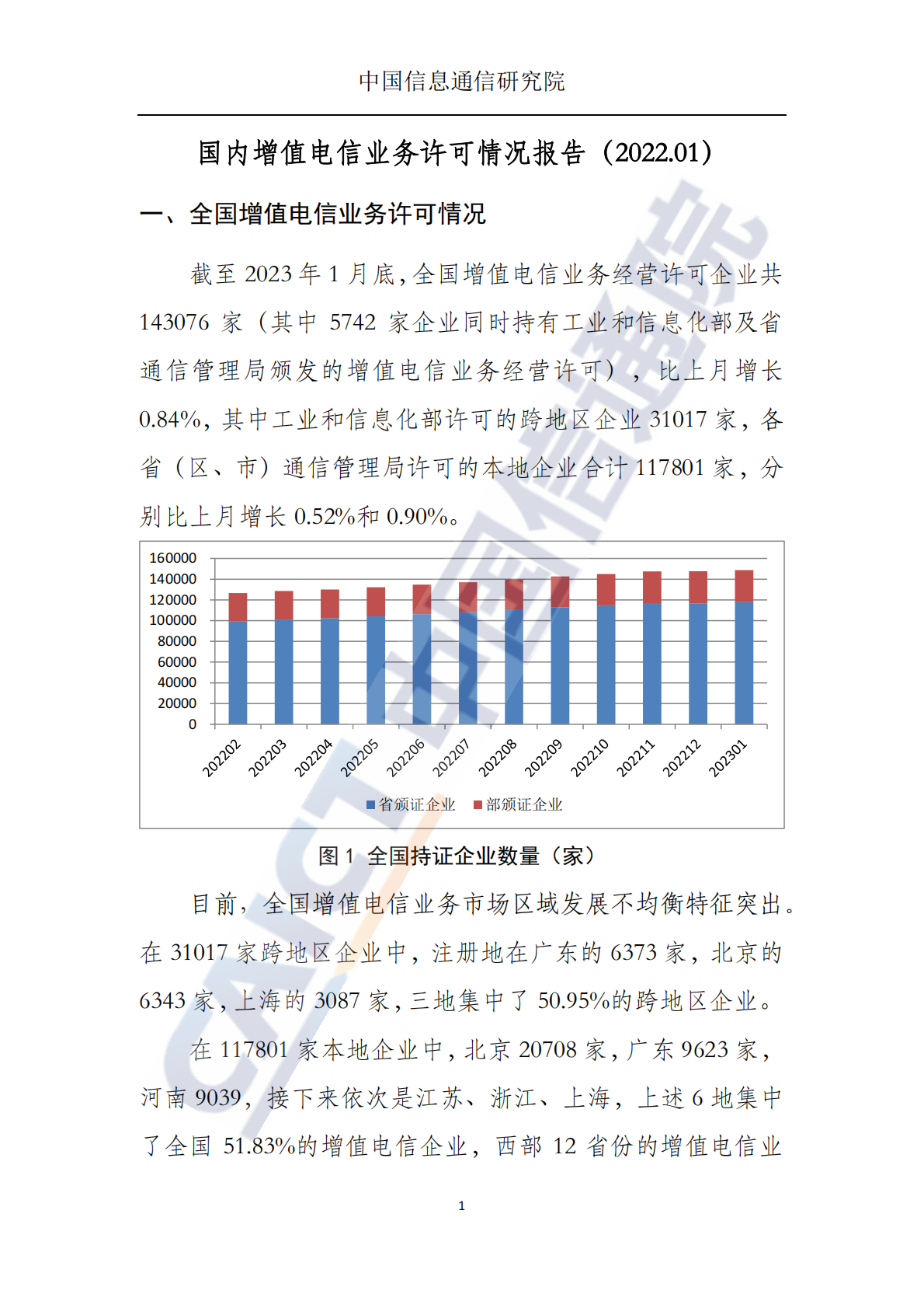 中国信通院：国内增值电信业务许可情况报告（2023.1） 第2页