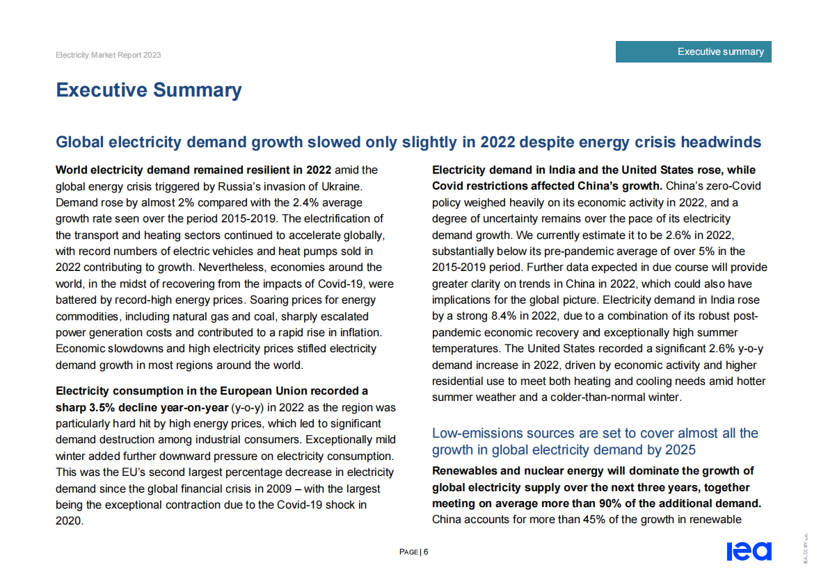 国际能源署（IEA）：全球电力市场报告2023【英文版】 第6页