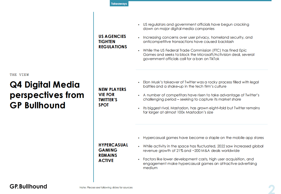 GP Bullhound：2022年第四季度网络媒体报告【英文版】 第2页