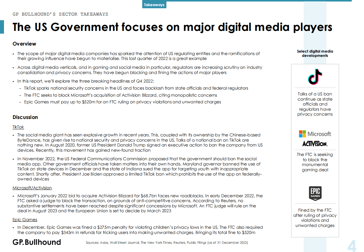 GP Bullhound：2022年第四季度网络媒体报告【英文版】 第4页