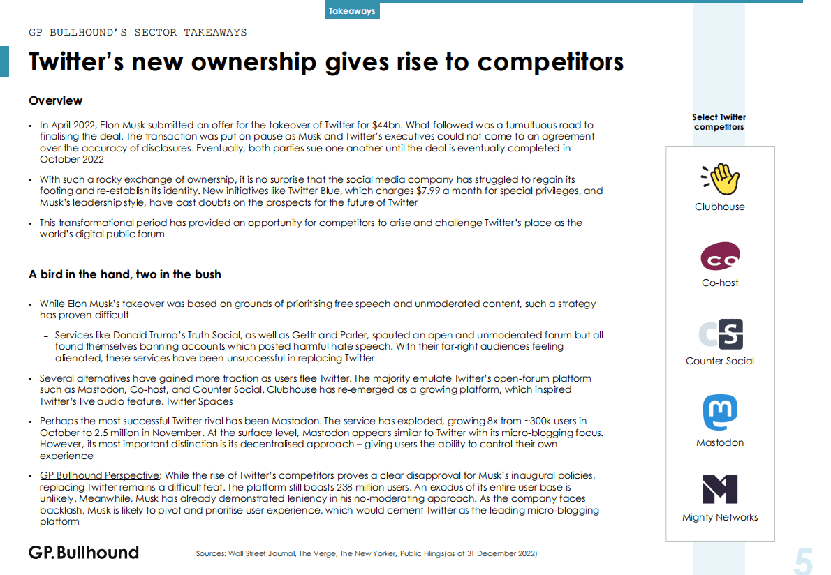 GP Bullhound：2022年第四季度网络媒体报告【英文版】 第5页
