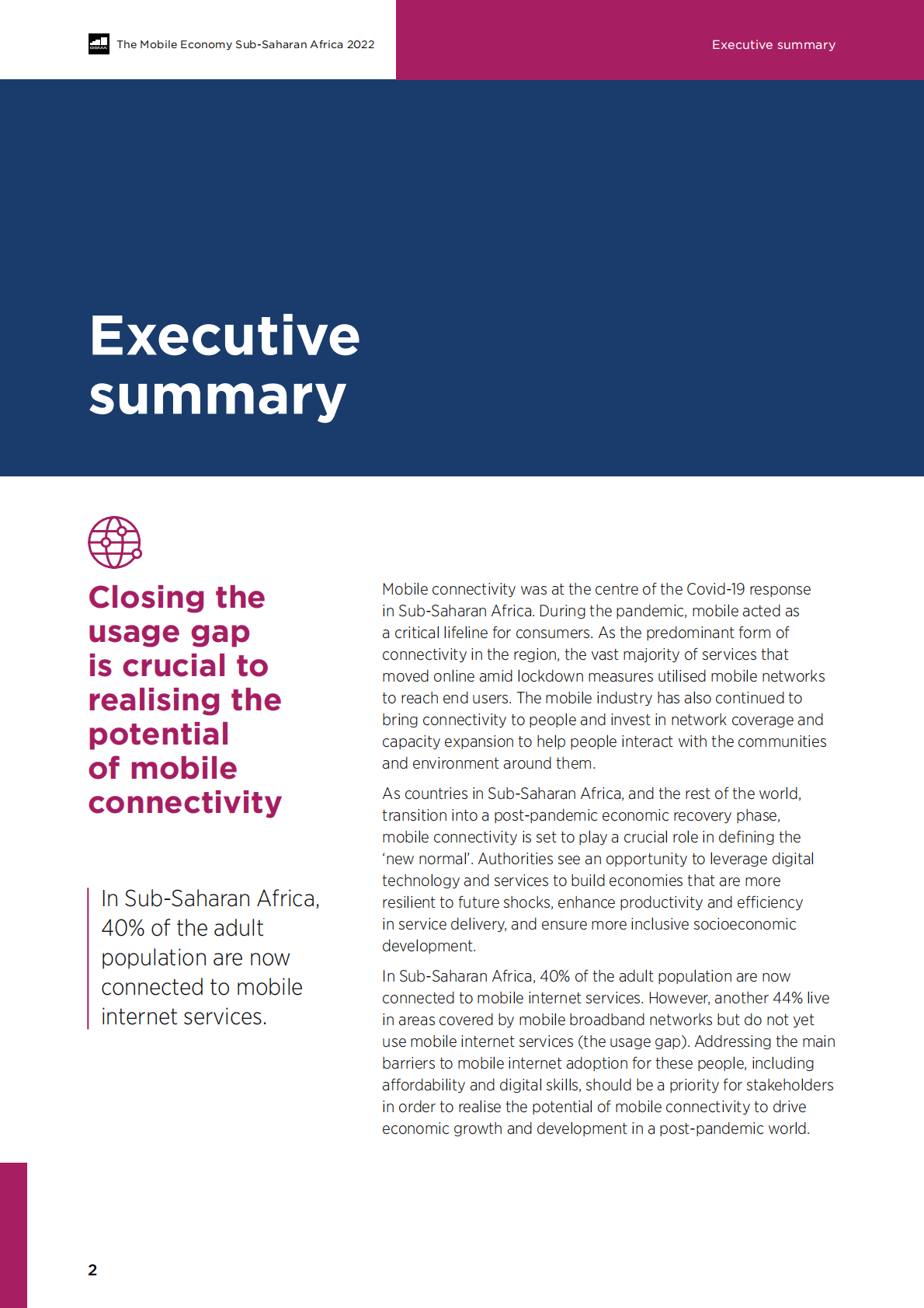 GSMA：2022年撒哈拉以南非洲移动经济报告【英文版】 第4页