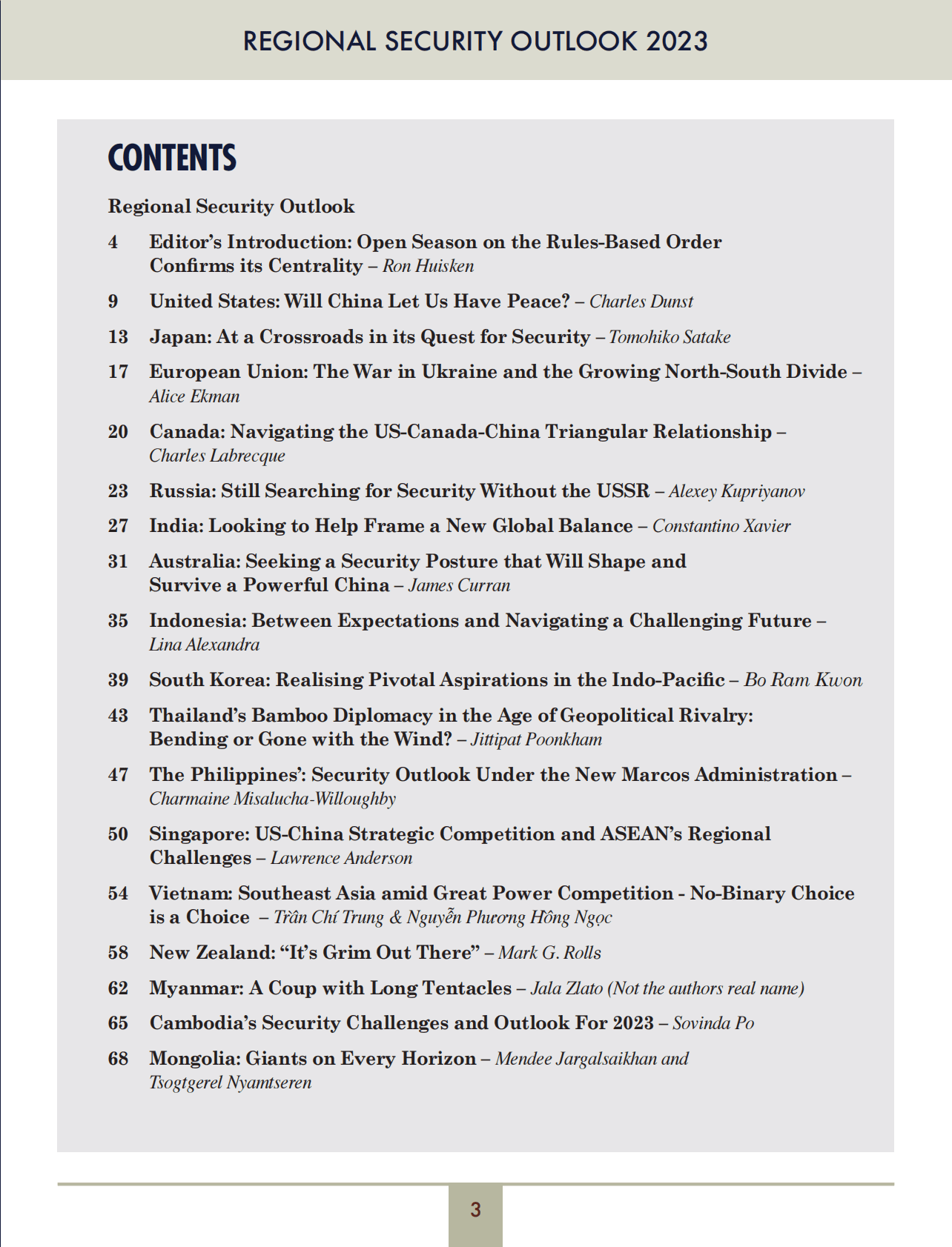 亚太安全合作理事会：2023亚太地区安全展望【英文版】 第3页