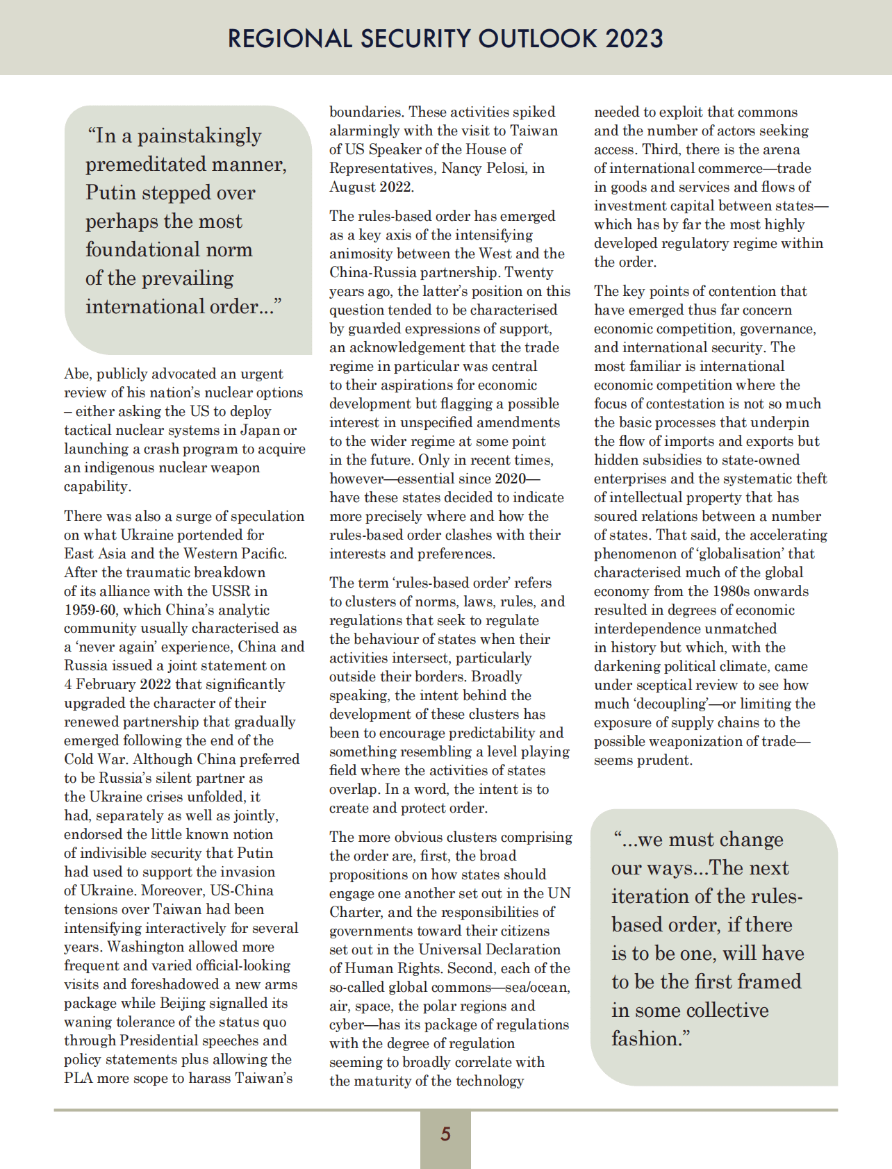 亚太安全合作理事会：2023亚太地区安全展望【英文版】 第5页