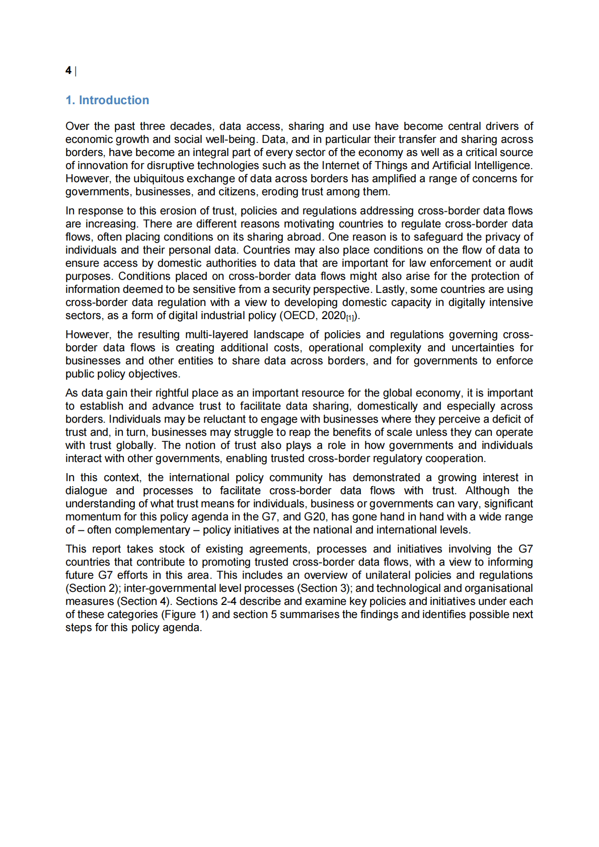 经合组织（OECD）：跨境数据流动：盘点关键政策和举措【英文版】 第4页