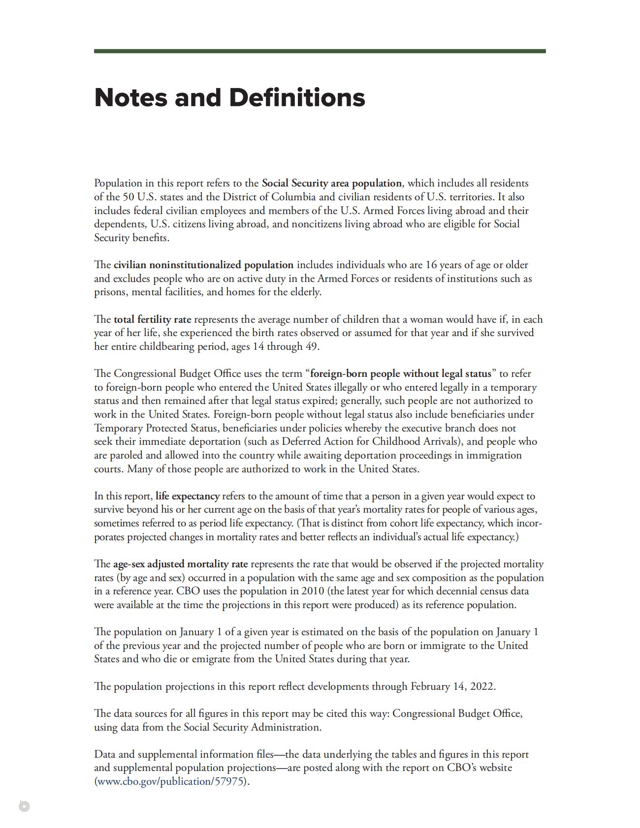 CBO：美国人口统计展望报告：2022至2052年【英文版】 第4页