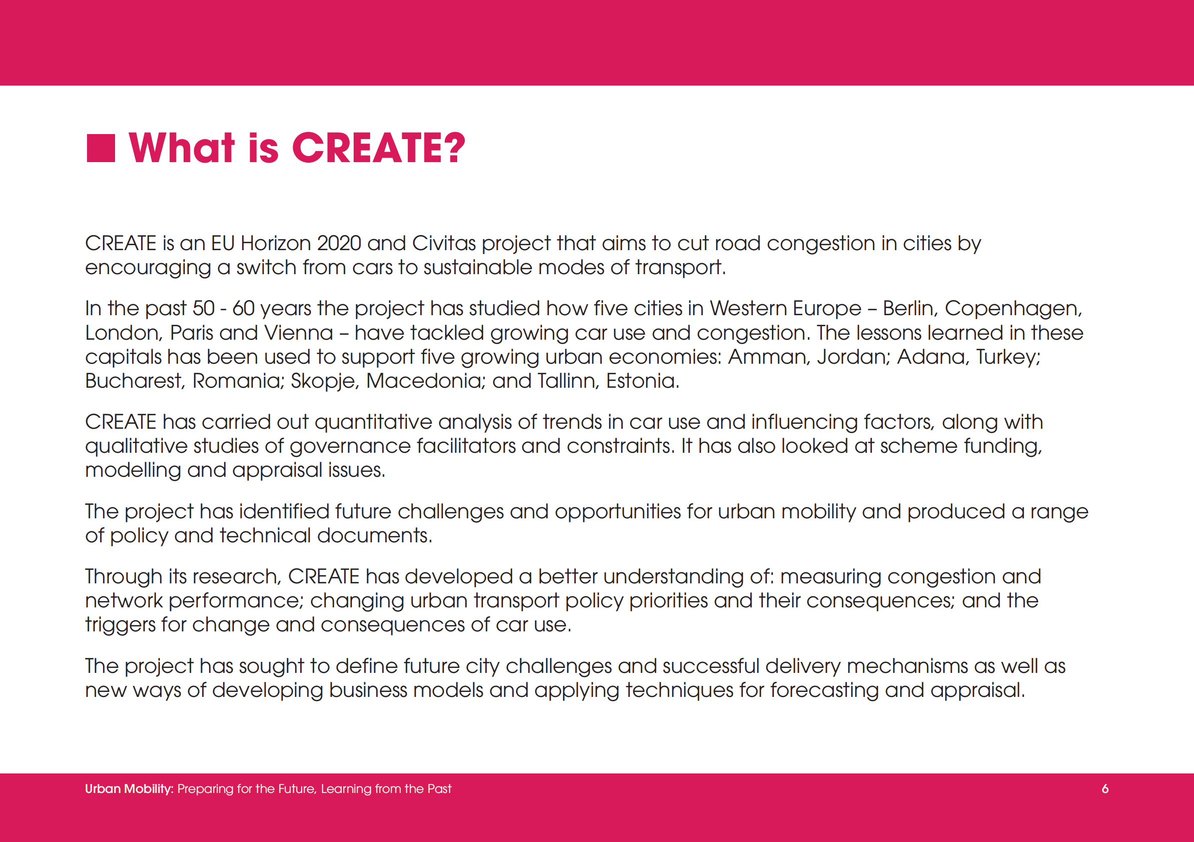 CIVITAS：欧洲减少交通拥堵、提高交通效率项目摘要和建议【英文版】 第6页