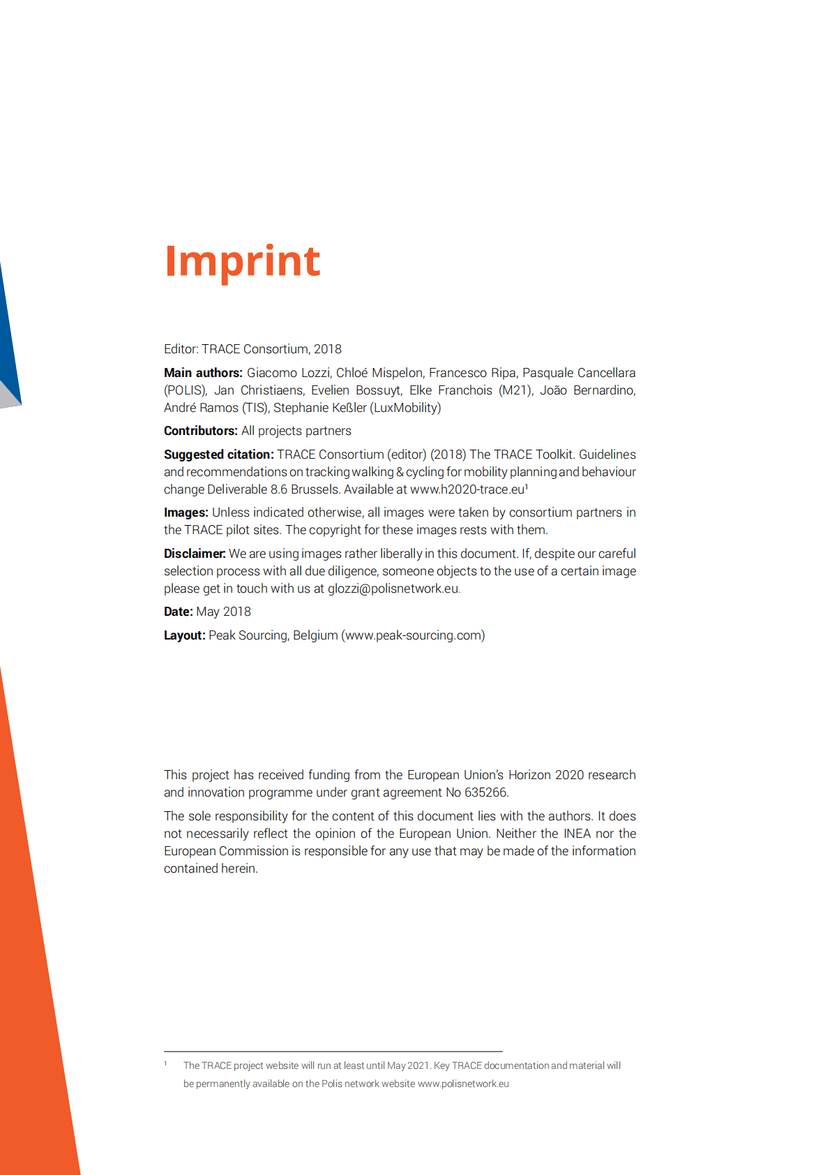 TRACE：TRACE工具包：跟踪步行和骑自行车以进行出行规划和行为改变的指南和建议【英文版】 第4页