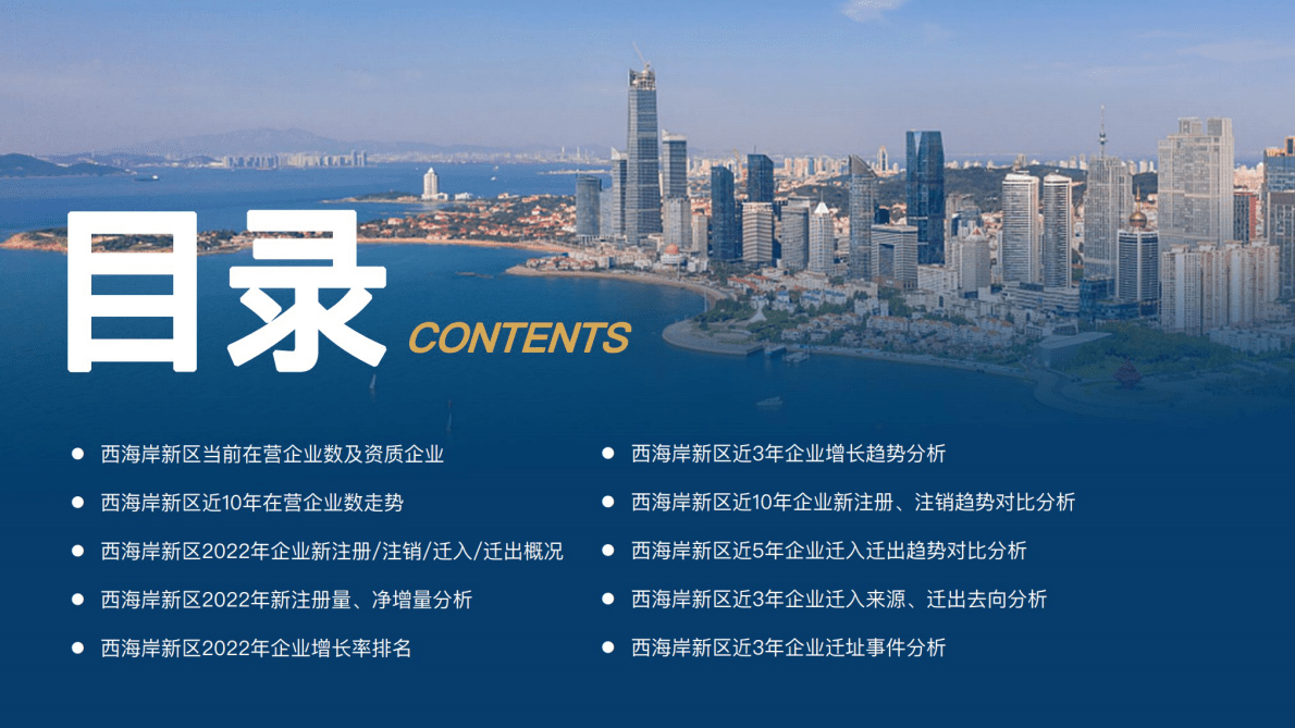 万楼数据：2022青岛西海岸新区企业大数据报告 第4页