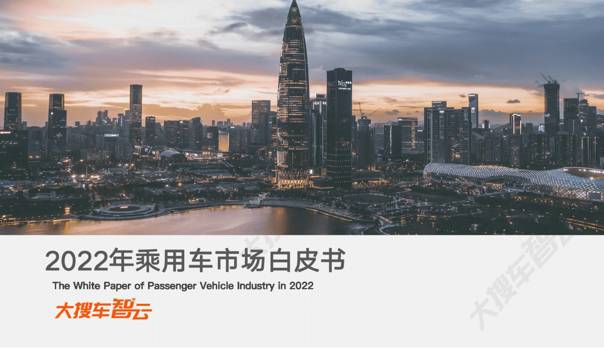 大搜车智云：2022年乘用车市场白皮书 第1页