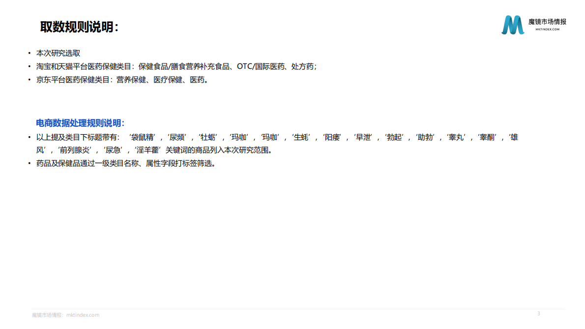 魔镜市场情报：2022男性医药保健市场分析报告 第3页