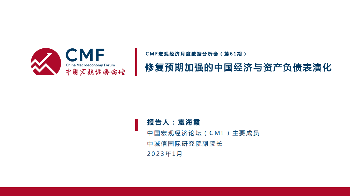 CMF：中国宏观经济月度数据分析报告（2023年1月）——修复预期加强的中国经济与资产负债表演化 第3页