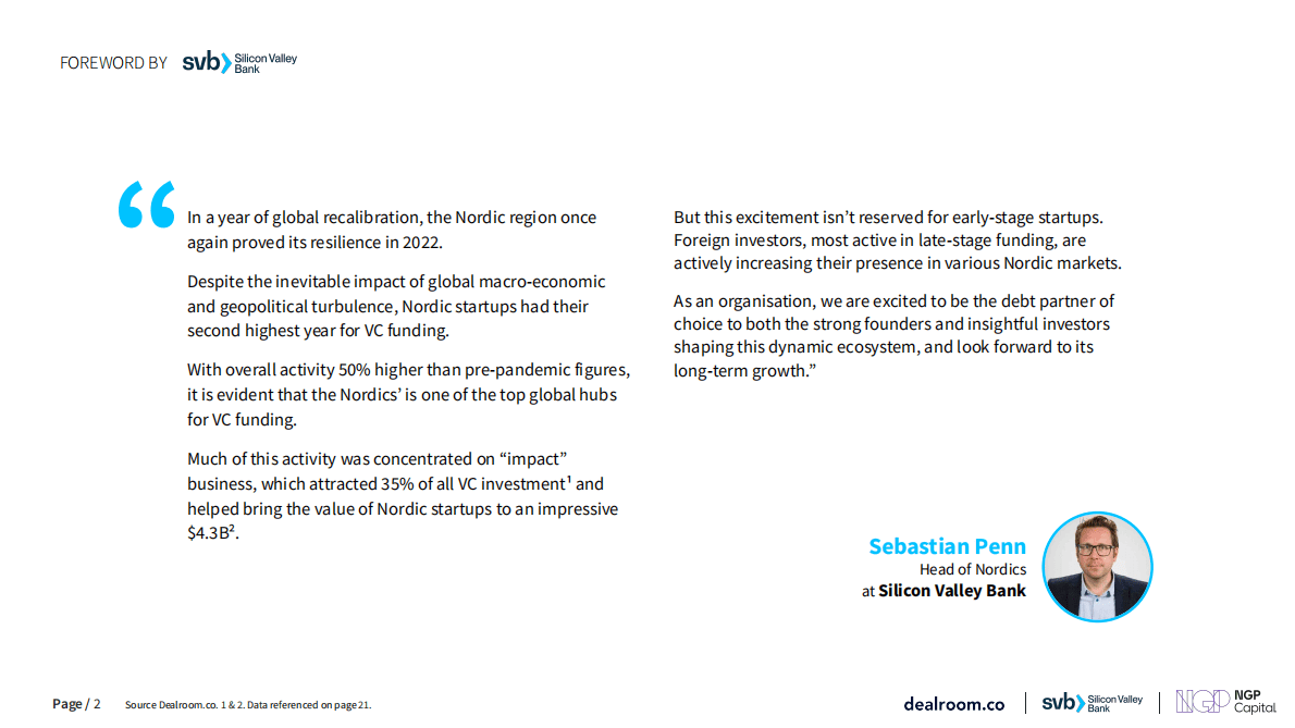 Dealroom：2023年北欧初创企业和风险投资报告【英文版】 第2页