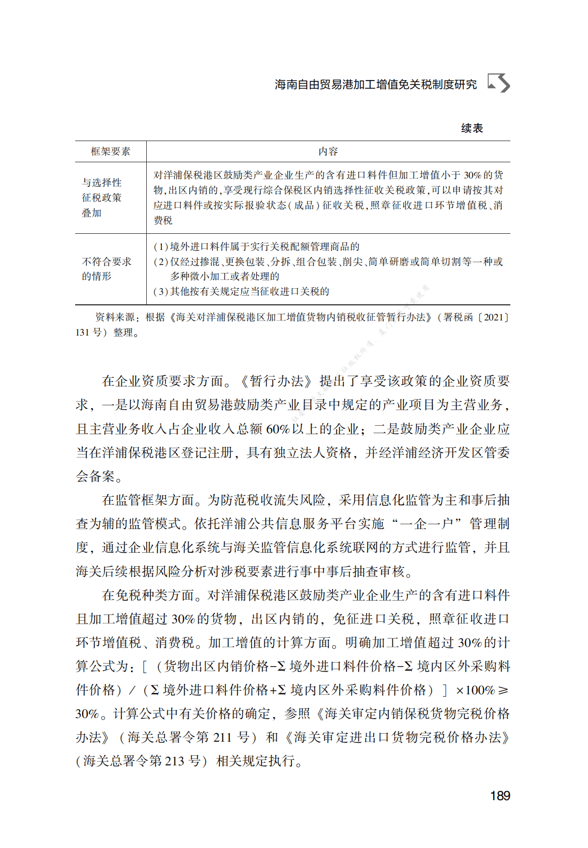 海南自由贸易港加工增值免关税制度研究 第6页
