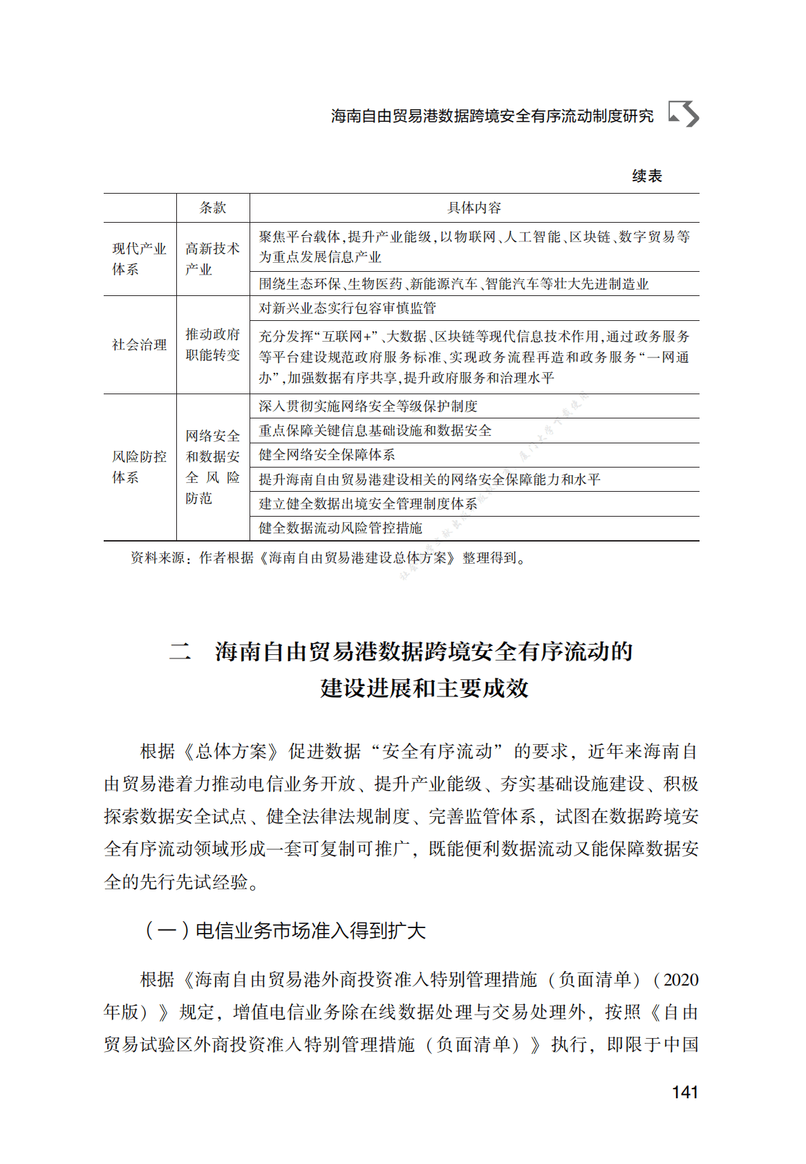 海南自由贸易港数据跨境安全有序流动制度研究 第6页