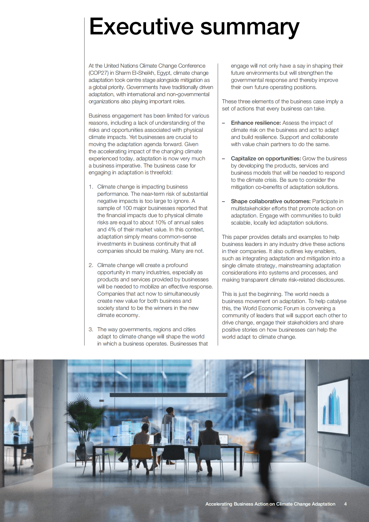 世界经济论坛&普华永道：加速推进适应气候变化的商业行动白皮书【英文版】 第4页