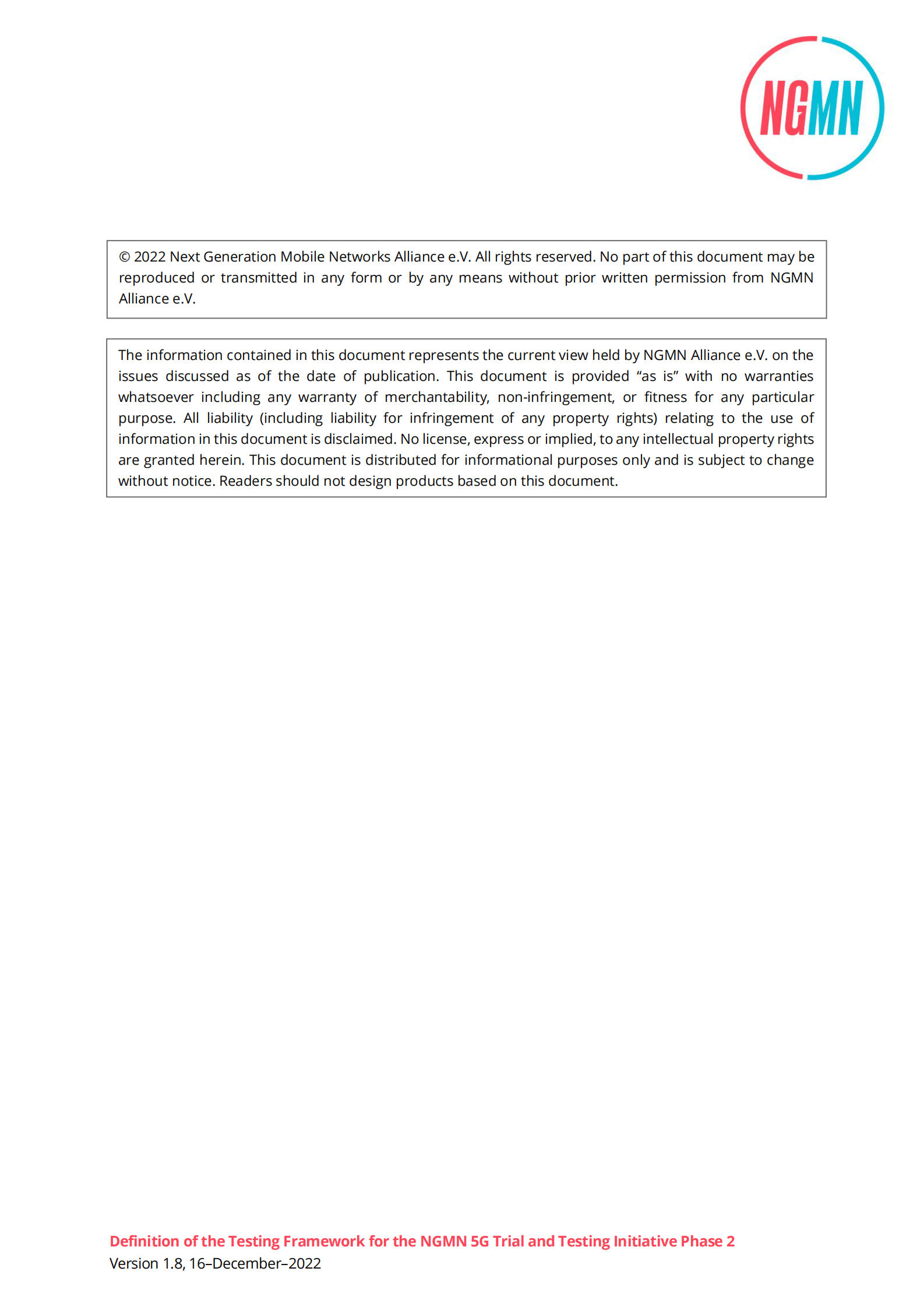 NGMN：5G演进测试项目第二阶段测试框架定义【英文版】 第3页