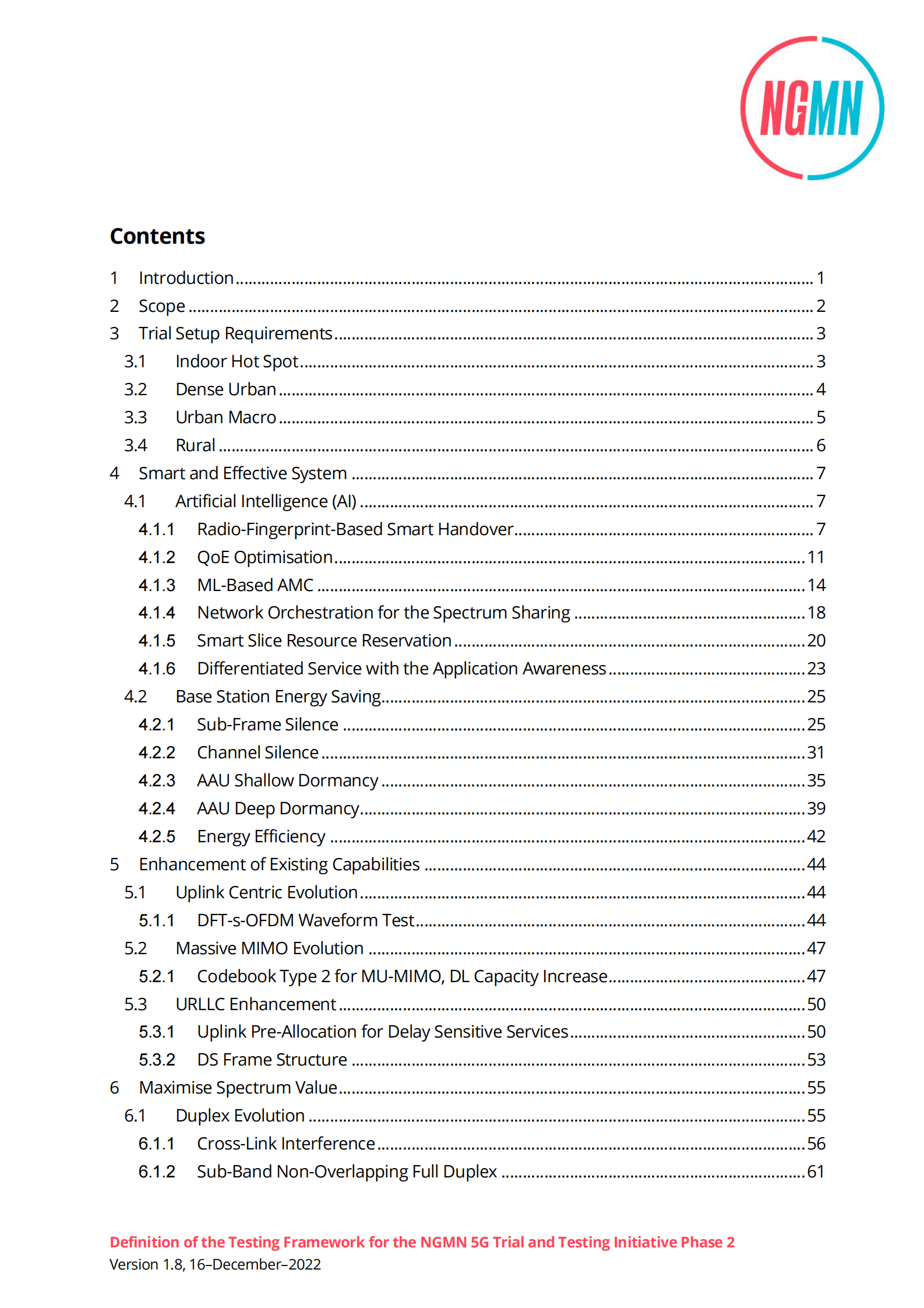 NGMN：5G演进测试项目第二阶段测试框架定义【英文版】 第5页