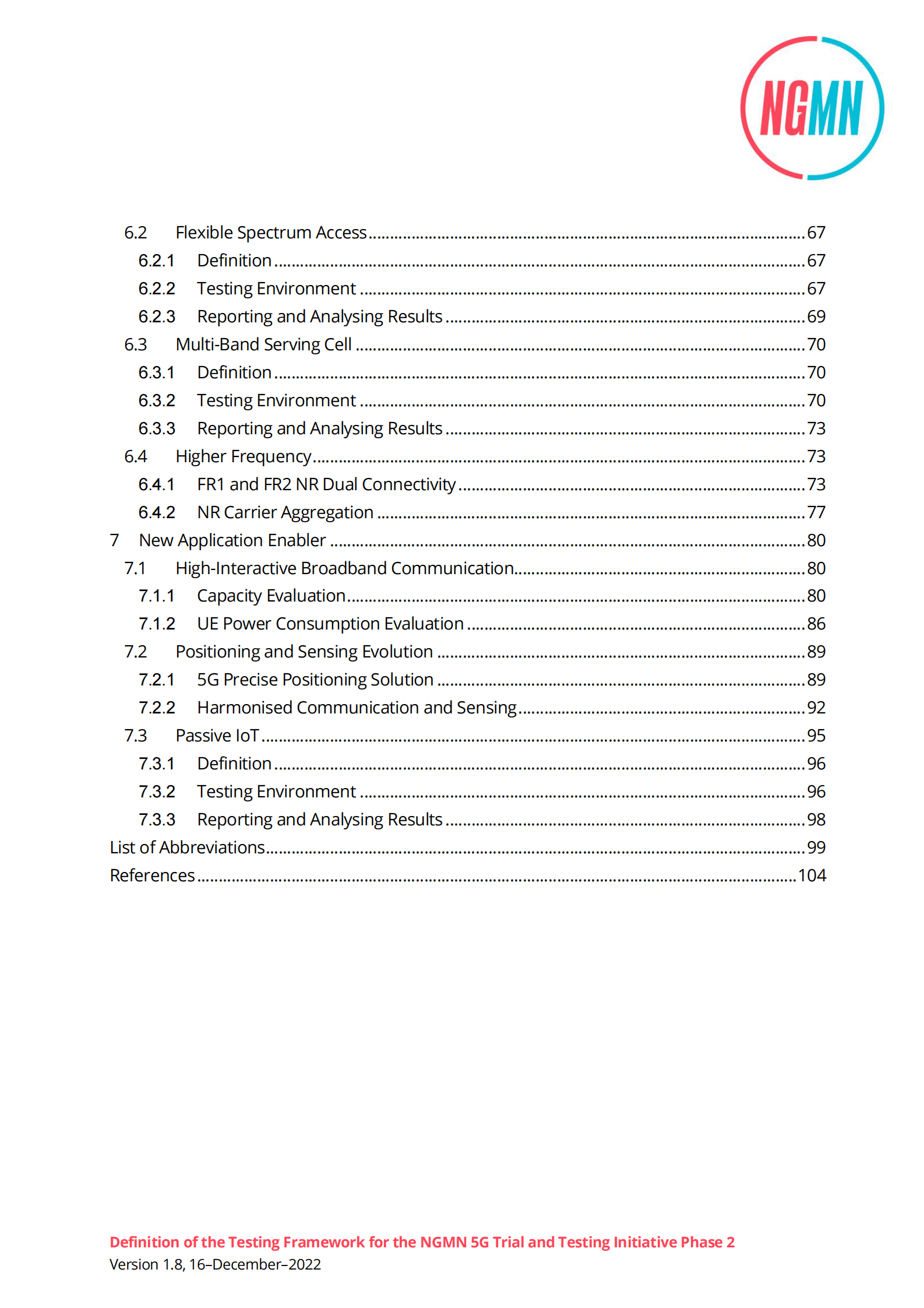 NGMN：5G演进测试项目第二阶段测试框架定义【英文版】 第6页