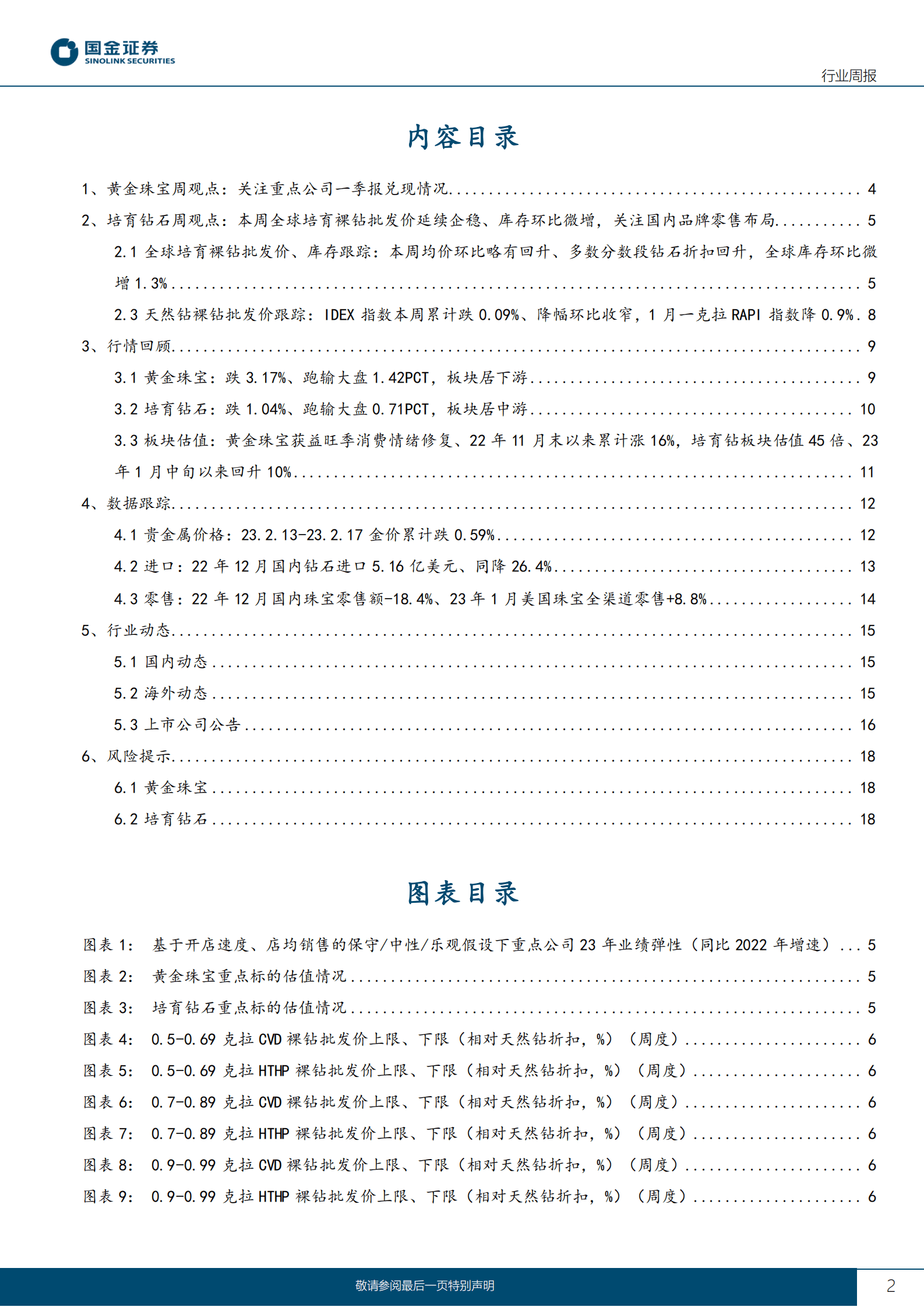 黄金珠宝行业研究：关注黄金珠宝一季报兑现、国内培育钻零售进展 第2页