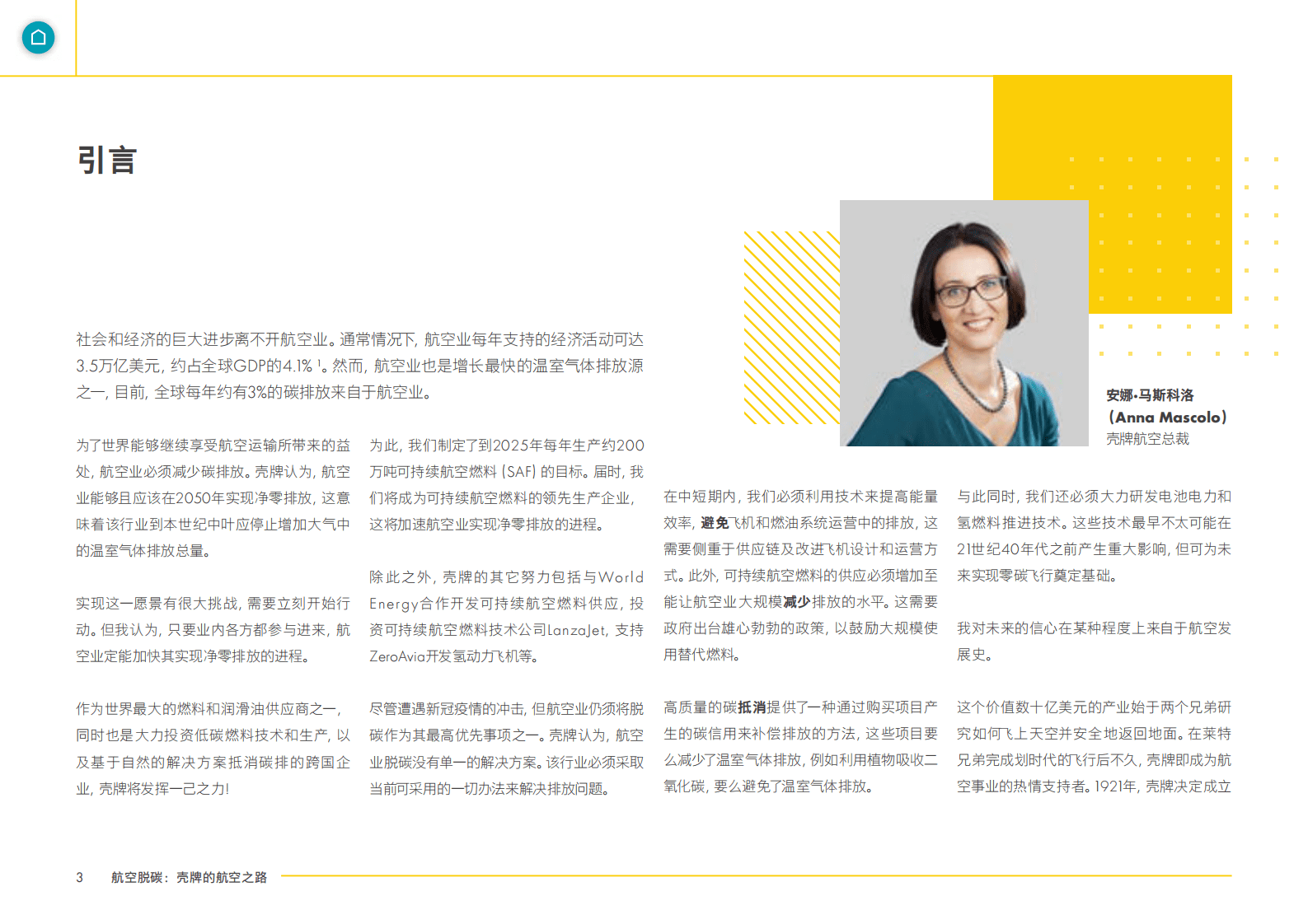 壳牌：航空脱碳：壳牌公司的航空之路 第3页