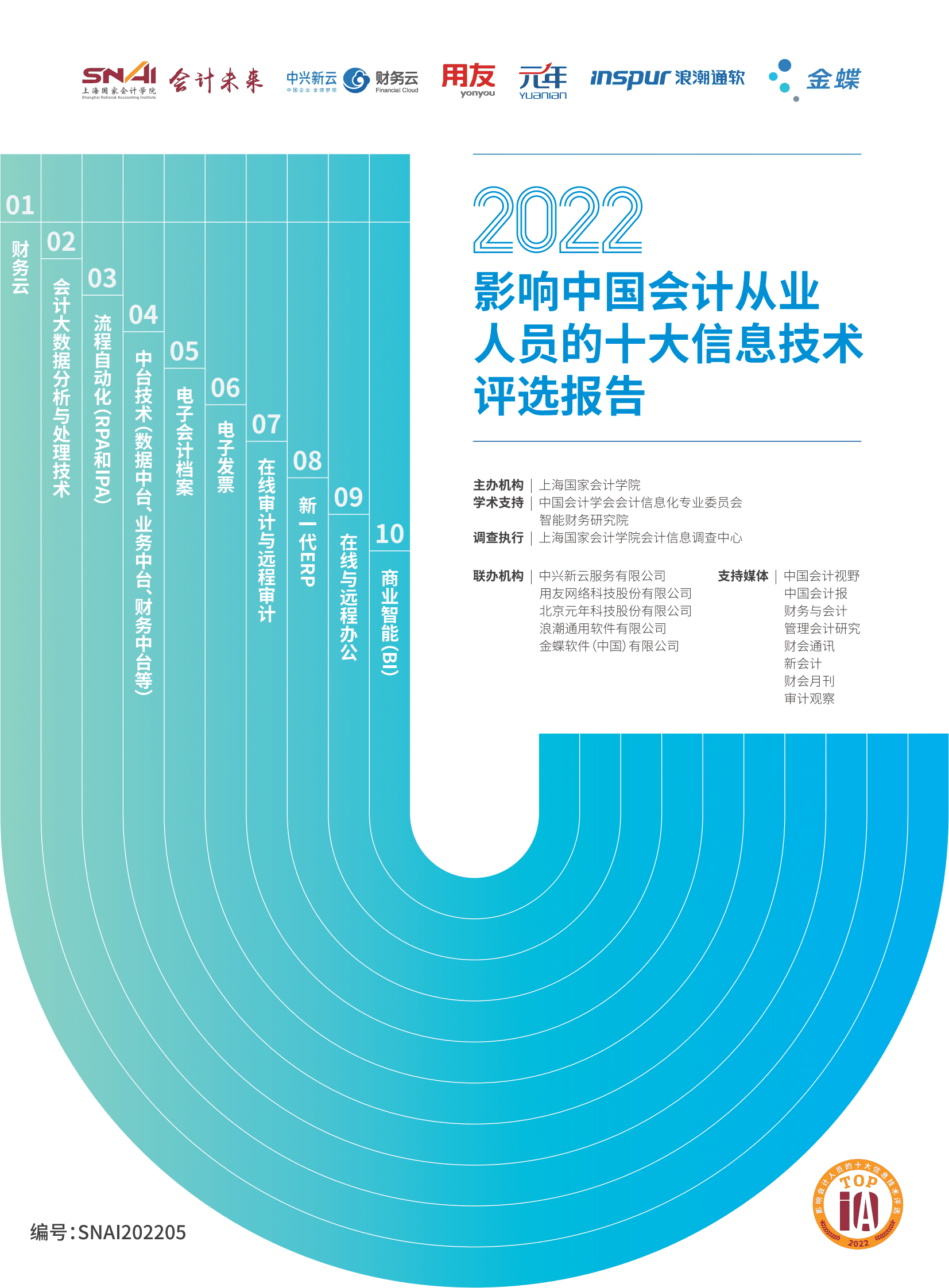 中兴新云：2022影响中国会计从业人员的十大信息技术评选报告 第1页