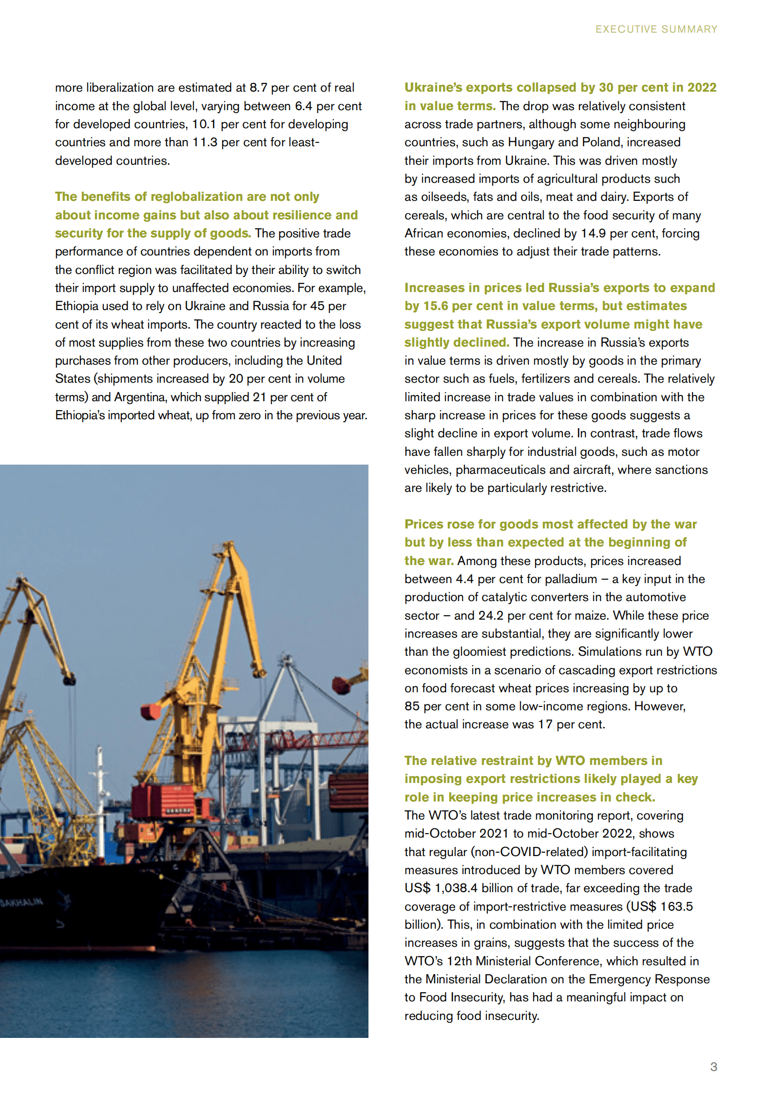 世界贸易组织：乌克兰冲突一周年：评估对全球贸易和发展的影响【英文版】 第5页
