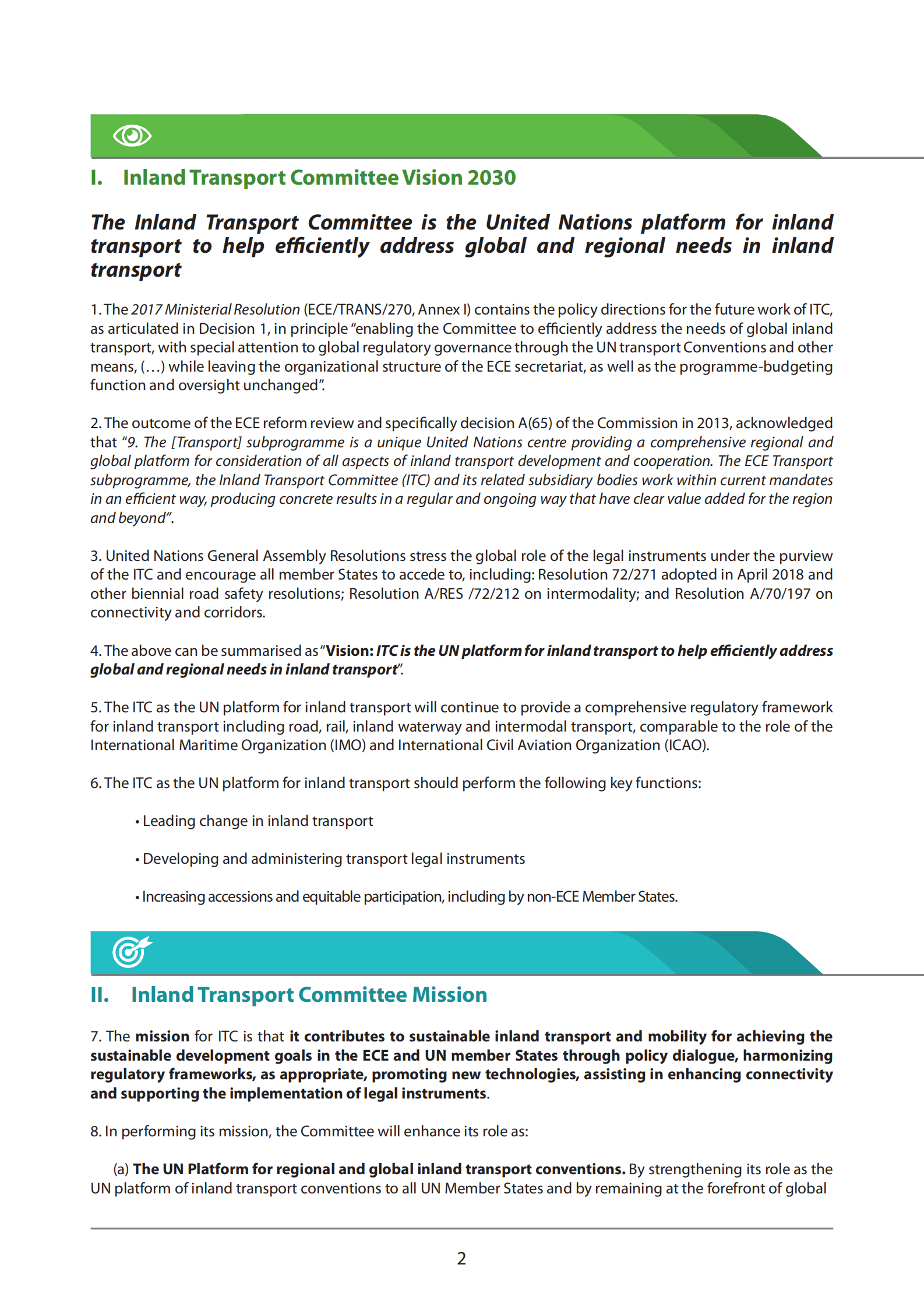 UNECE：内陆运输委员会（ITC）2030战略【英文版】 第4页