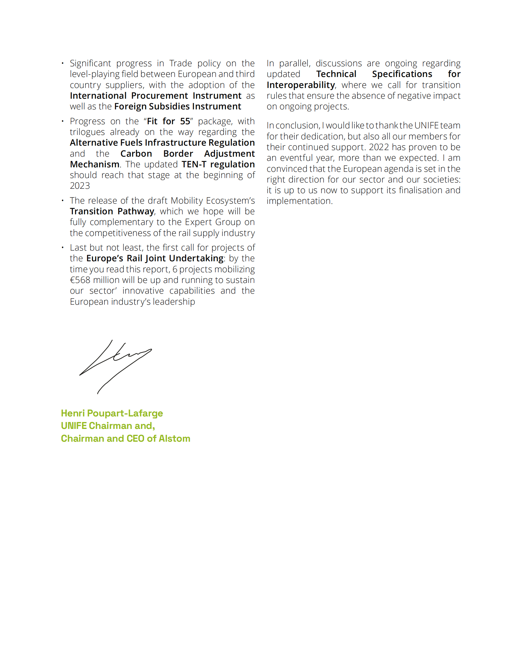 UNIFE：欧洲铁路行业联盟2022年度报告【英文版】 第5页