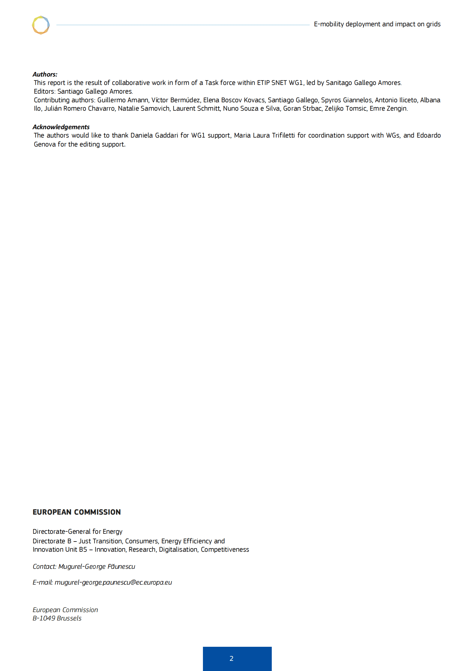 欧洲委员会：电动汽车部署及对电网的影响【英文版】 第2页