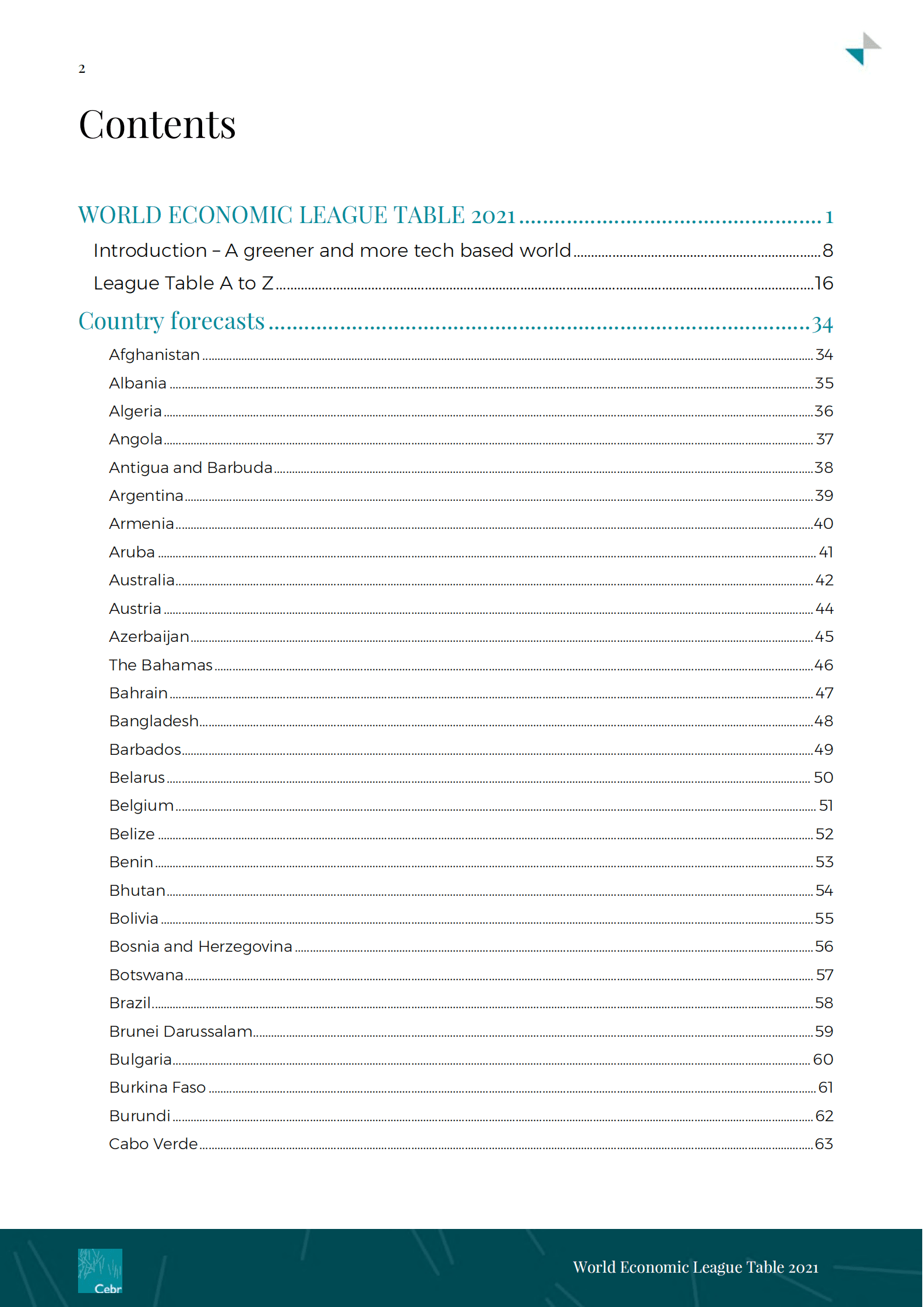 英国智库CEBR：2021年世界经济排名报告——2028年中国超越美国成为全球最大经济体【英文版】 第2页