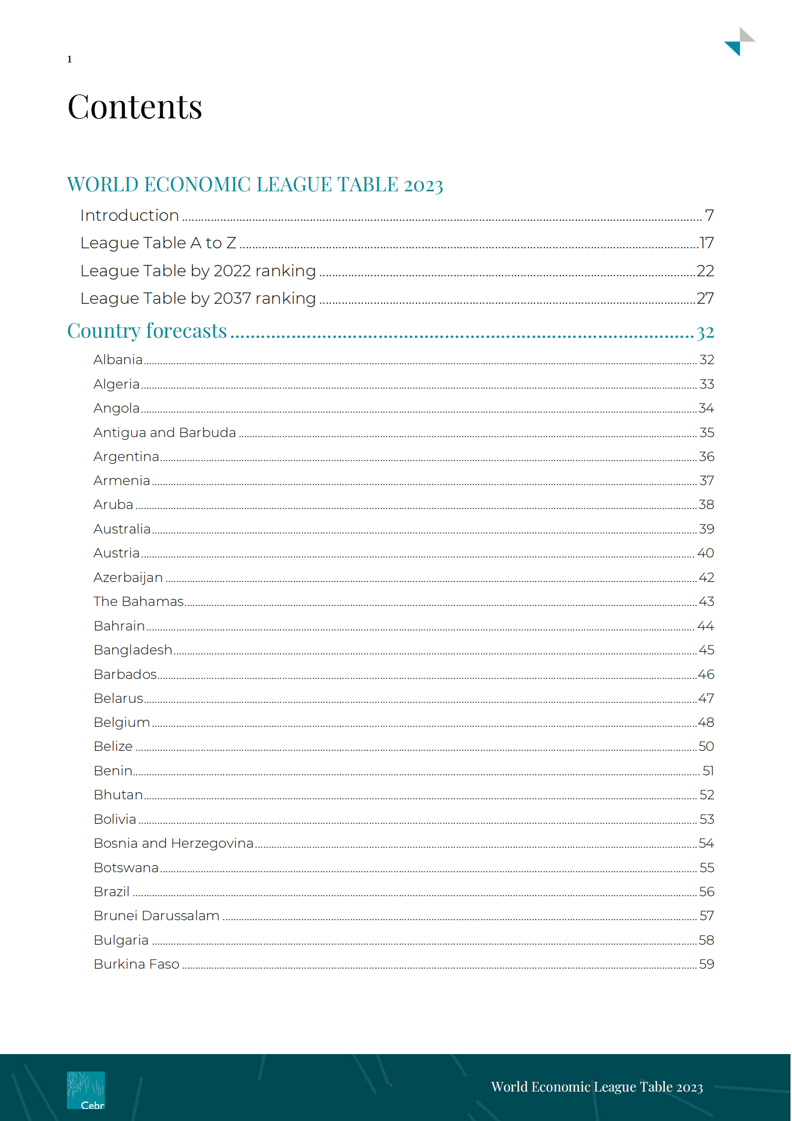 英国智库CEBR：2023年世界经济排名报告World Economic League Table【英文版】 第2页
