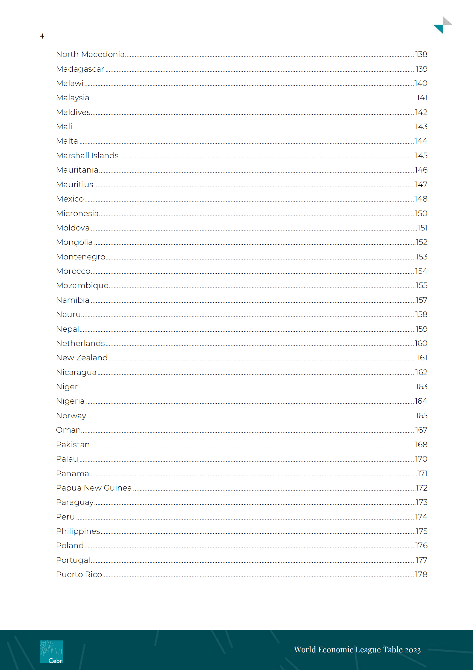 英国智库CEBR：2023年世界经济排名报告World Economic League Table【英文版】 第5页
