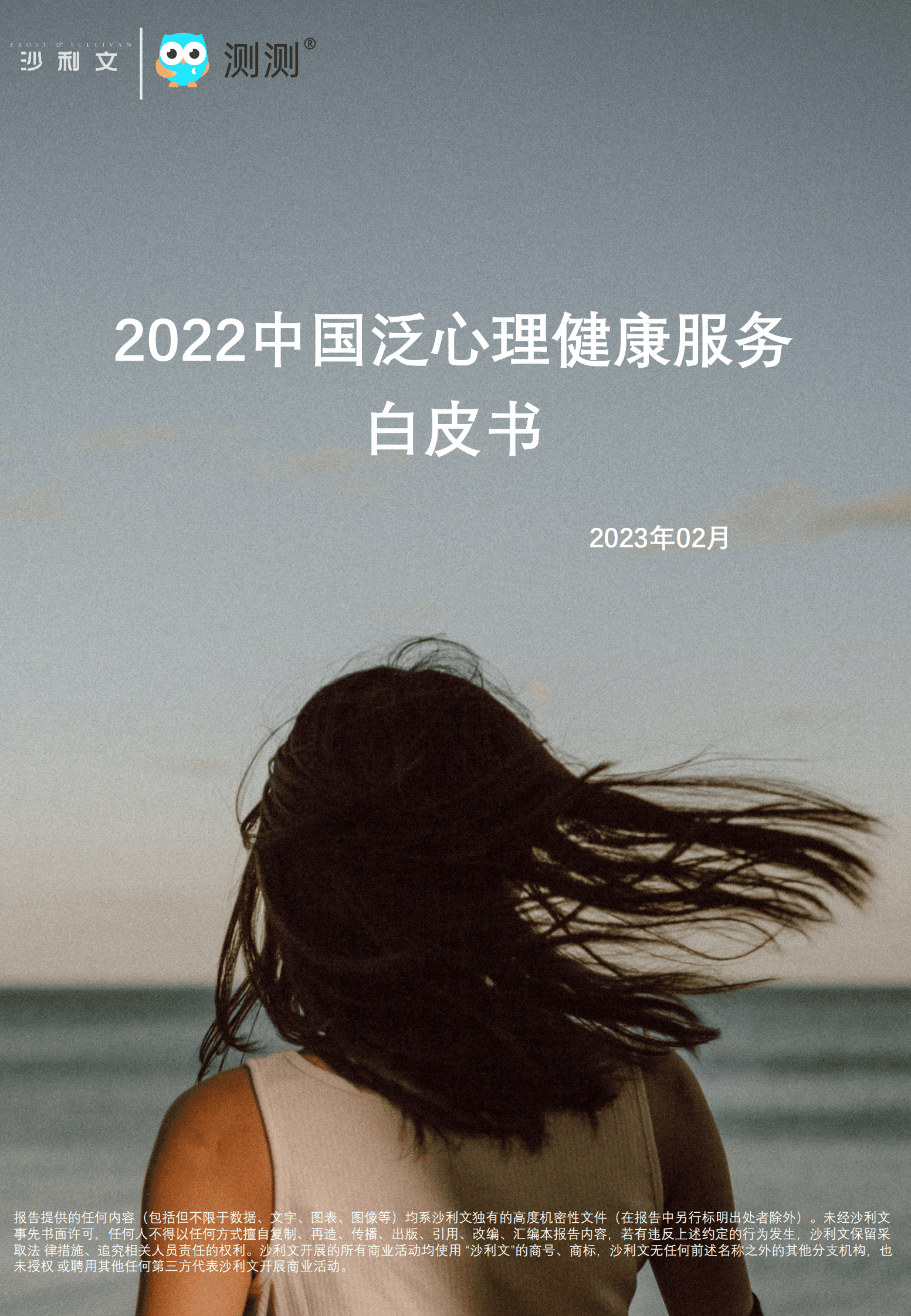 沙利文：2022中国泛心理健康服务白皮书 第1页