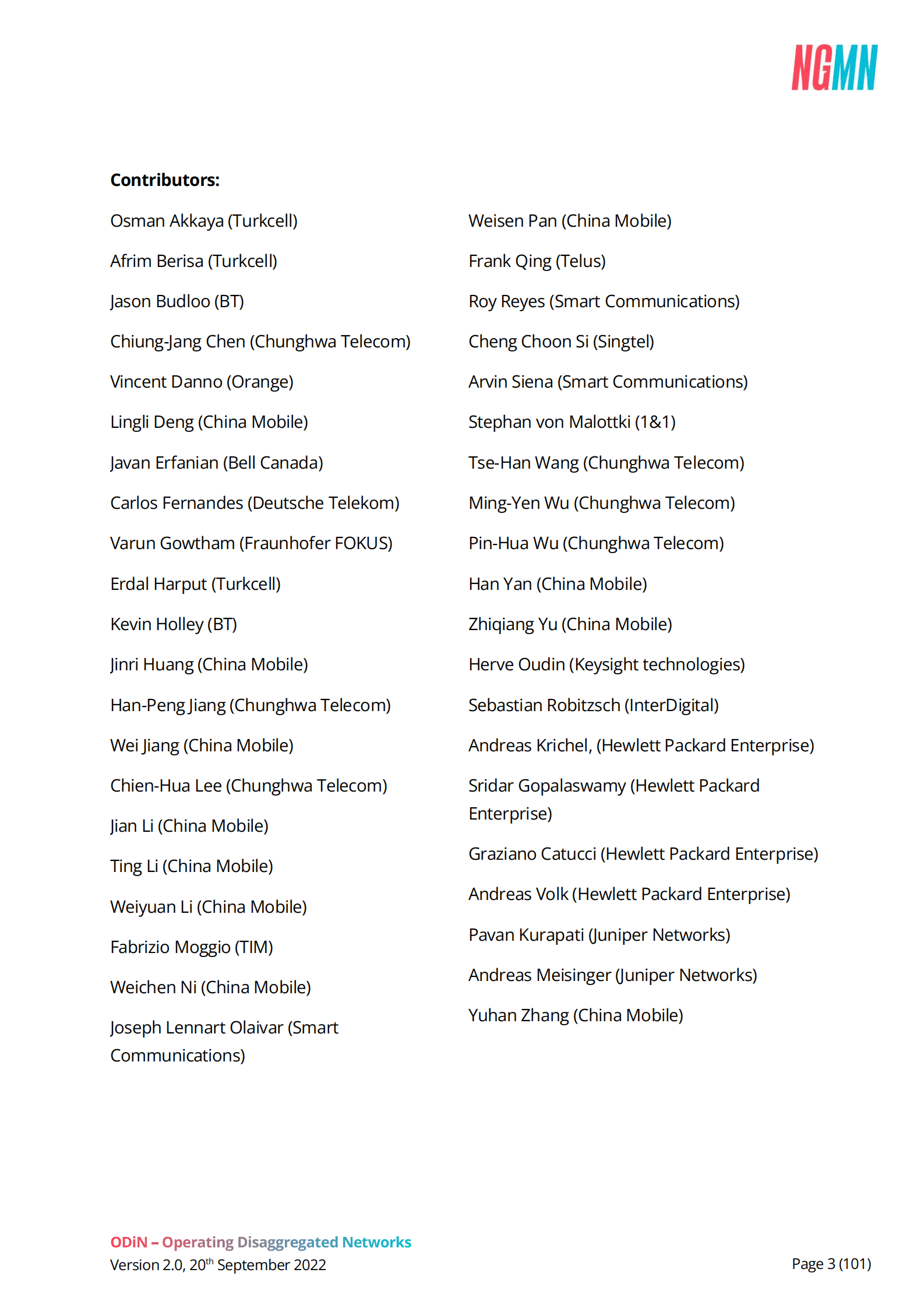 NGMN：解耦网络白皮书v2.0【英文版】 第3页