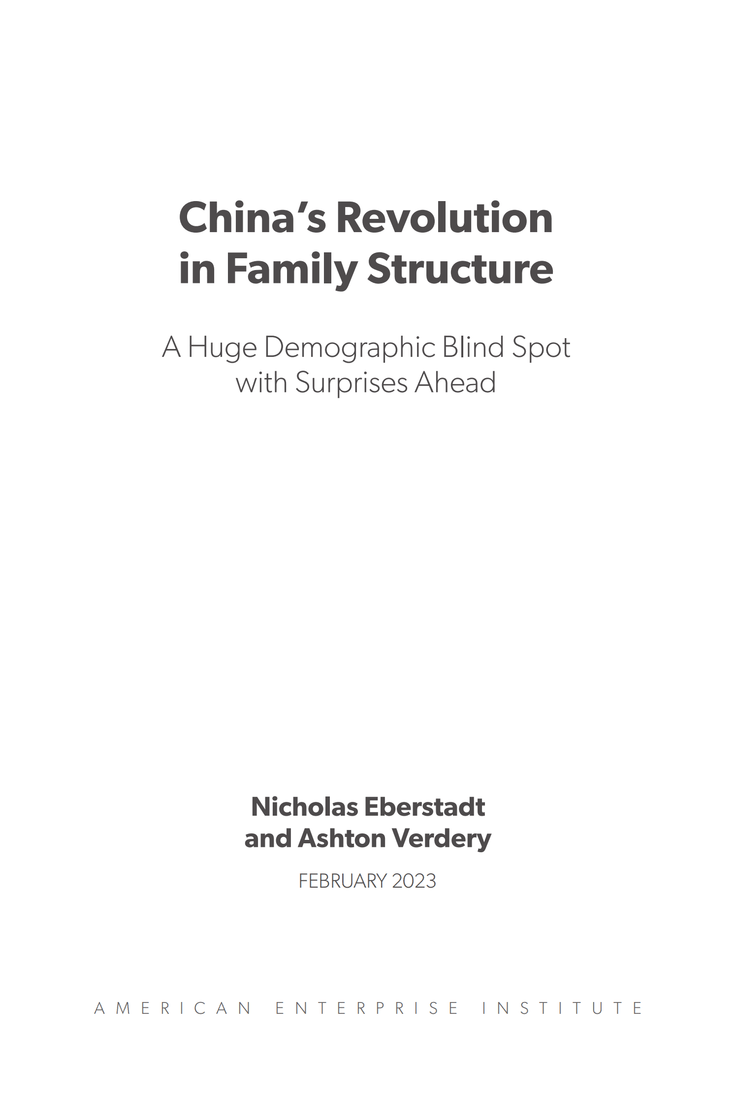 美国企业研究所：中国的家庭结构革命：巨大的人口盲点【英文版】 第2页