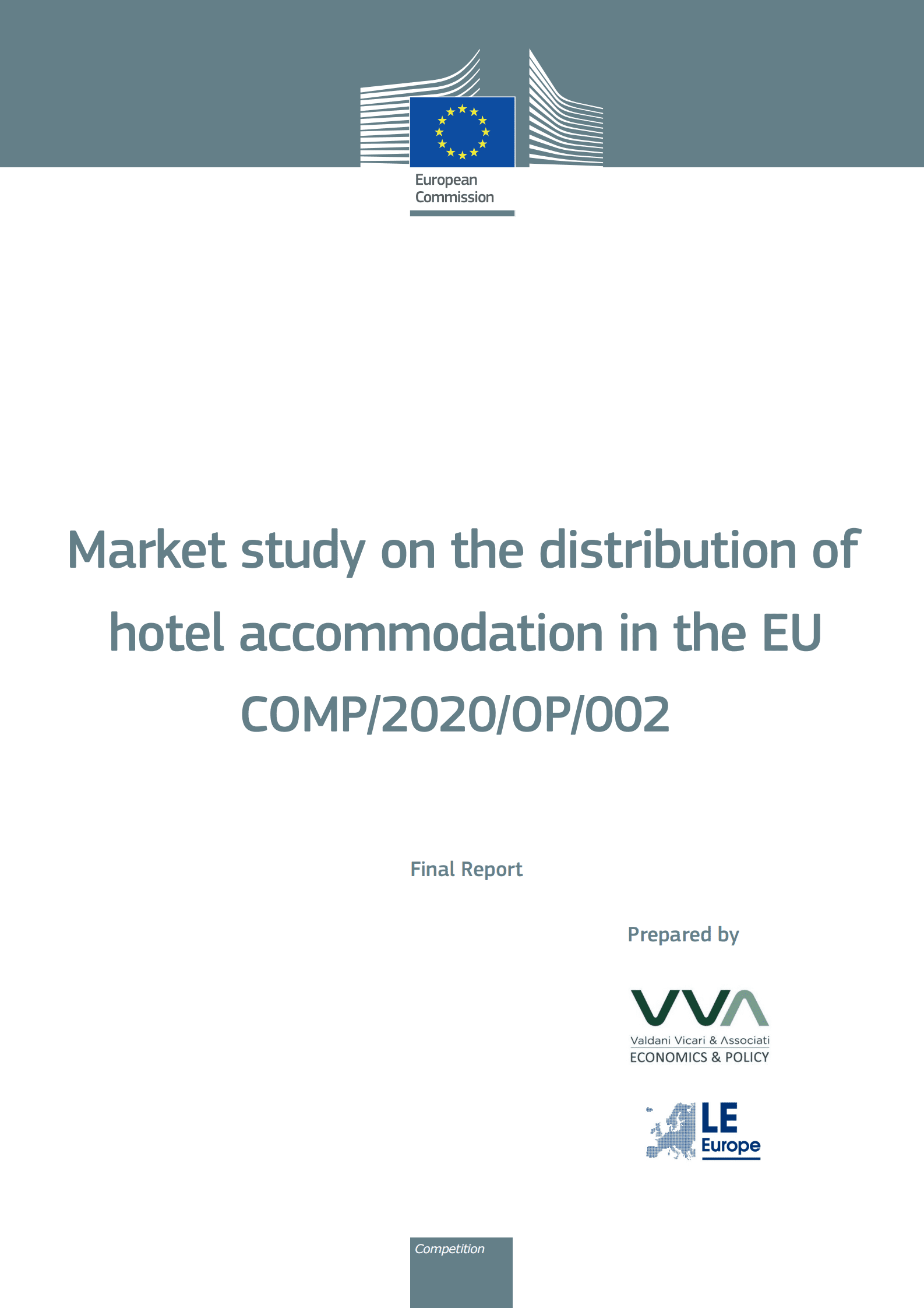 欧盟委员会：欧盟酒店住宿分布市场研究【英文版】 第1页